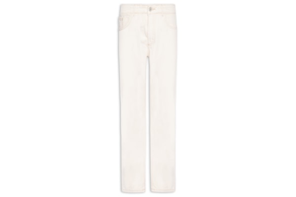 Calça Jeans Masculina Reta De Sarja - Branco