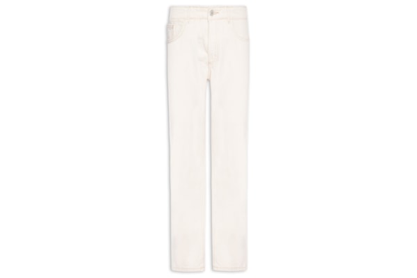 Calça Jeans Masculina Reta De Sarja - Branco