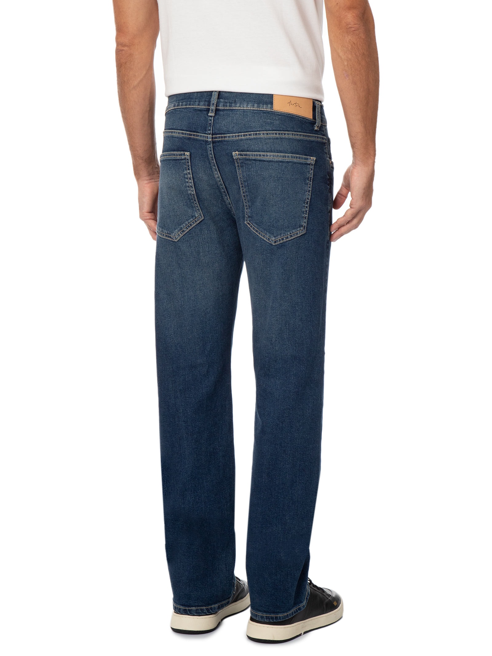 Calça Jeans Masculina Reta Regular Onda Média Azul Foxton