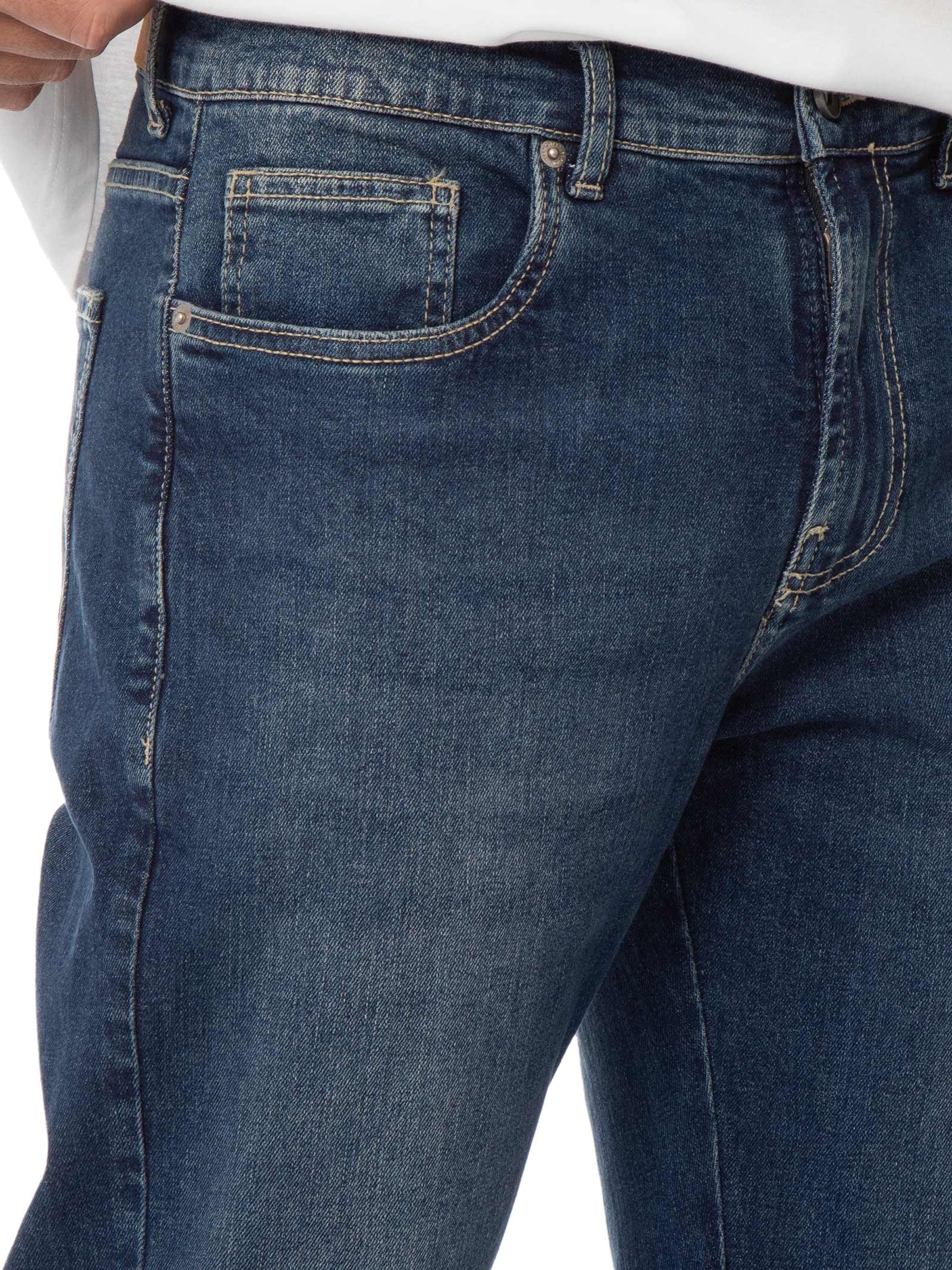 Calça Jeans Masculina Reta Regular Onda Média – Azul Foxton