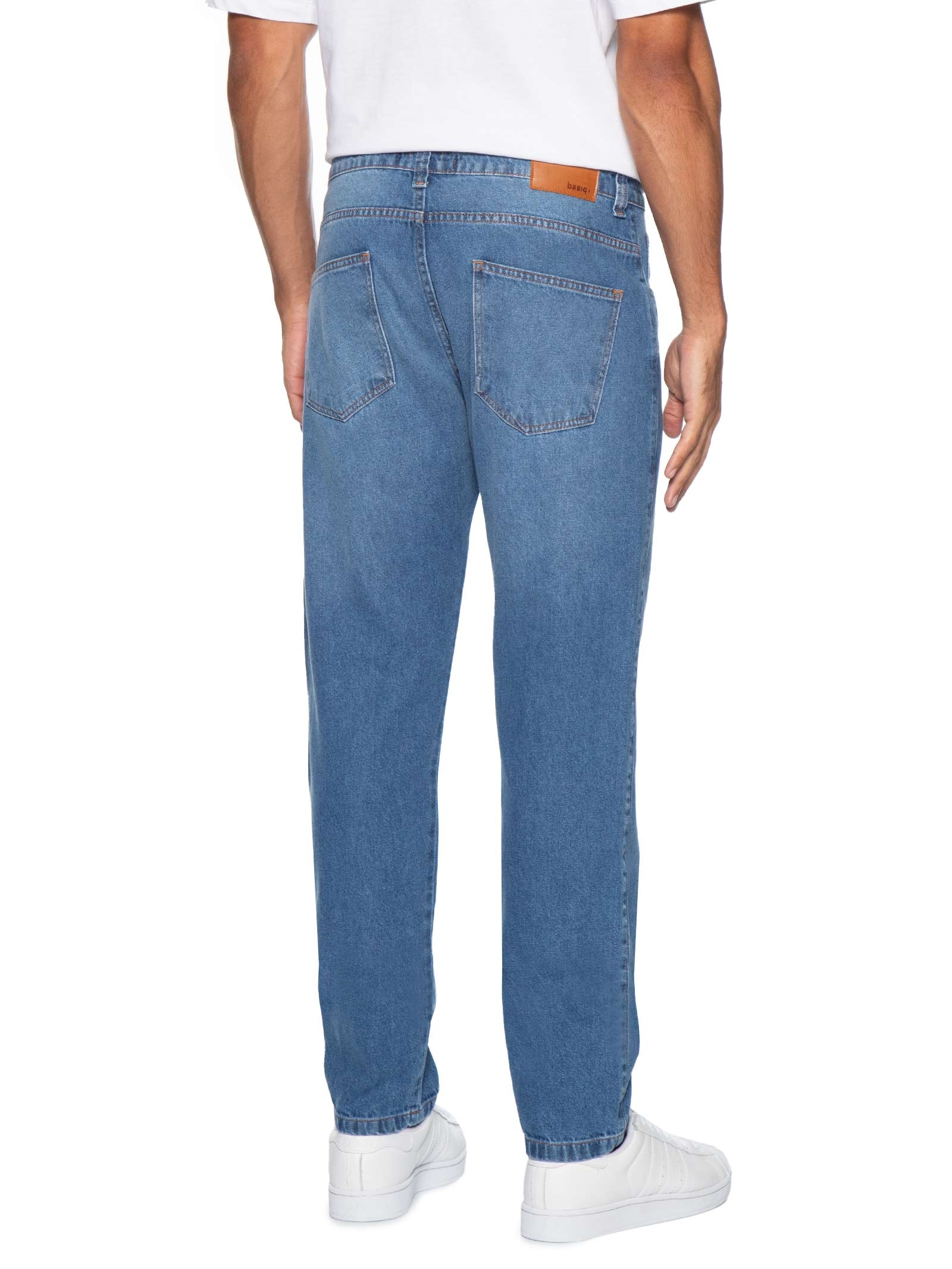 Calça Jeans Masculina Reta – Azul Basiq Men