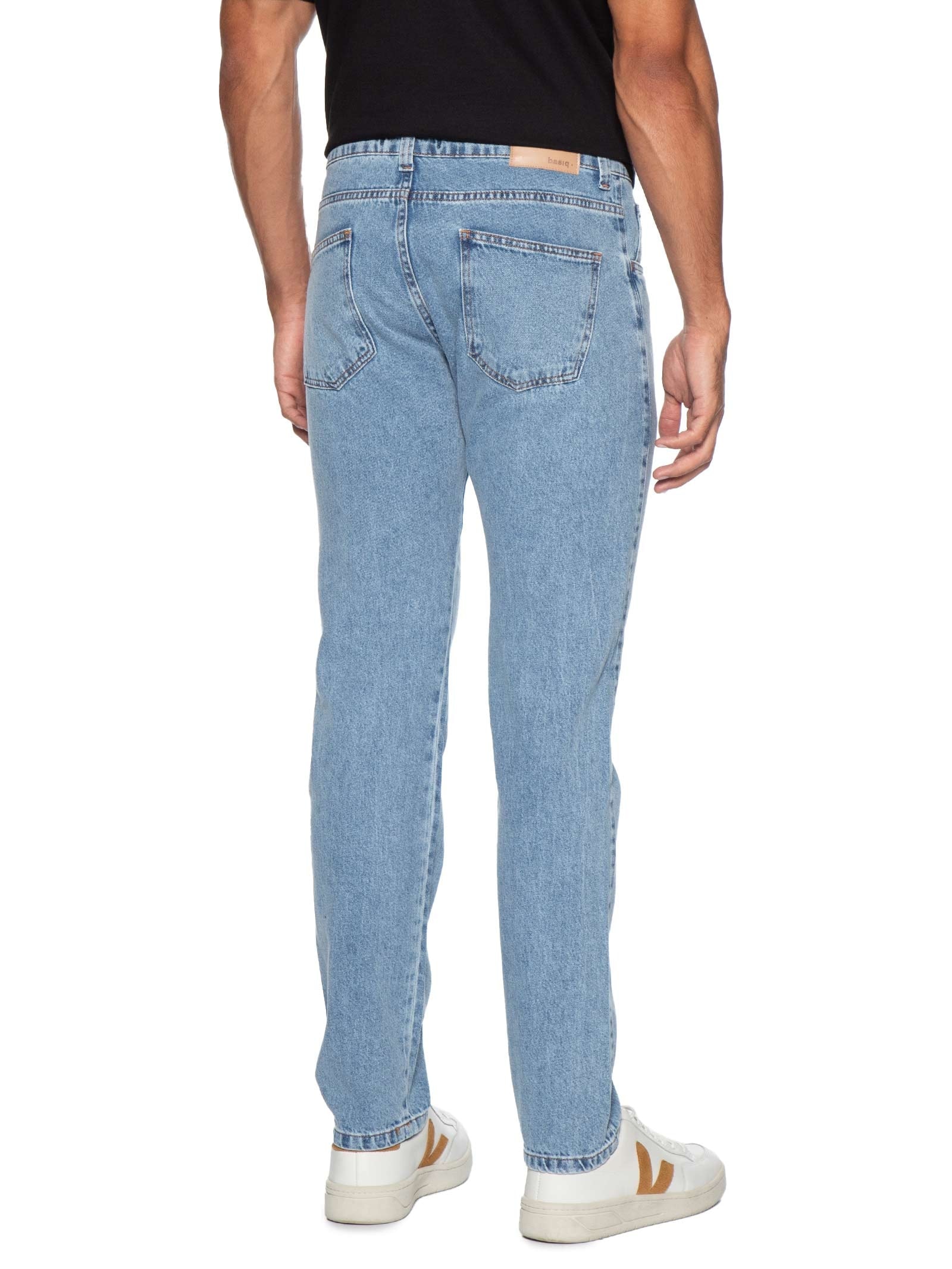 Calça Jeans Masculina Reta – Azul Basiq Men