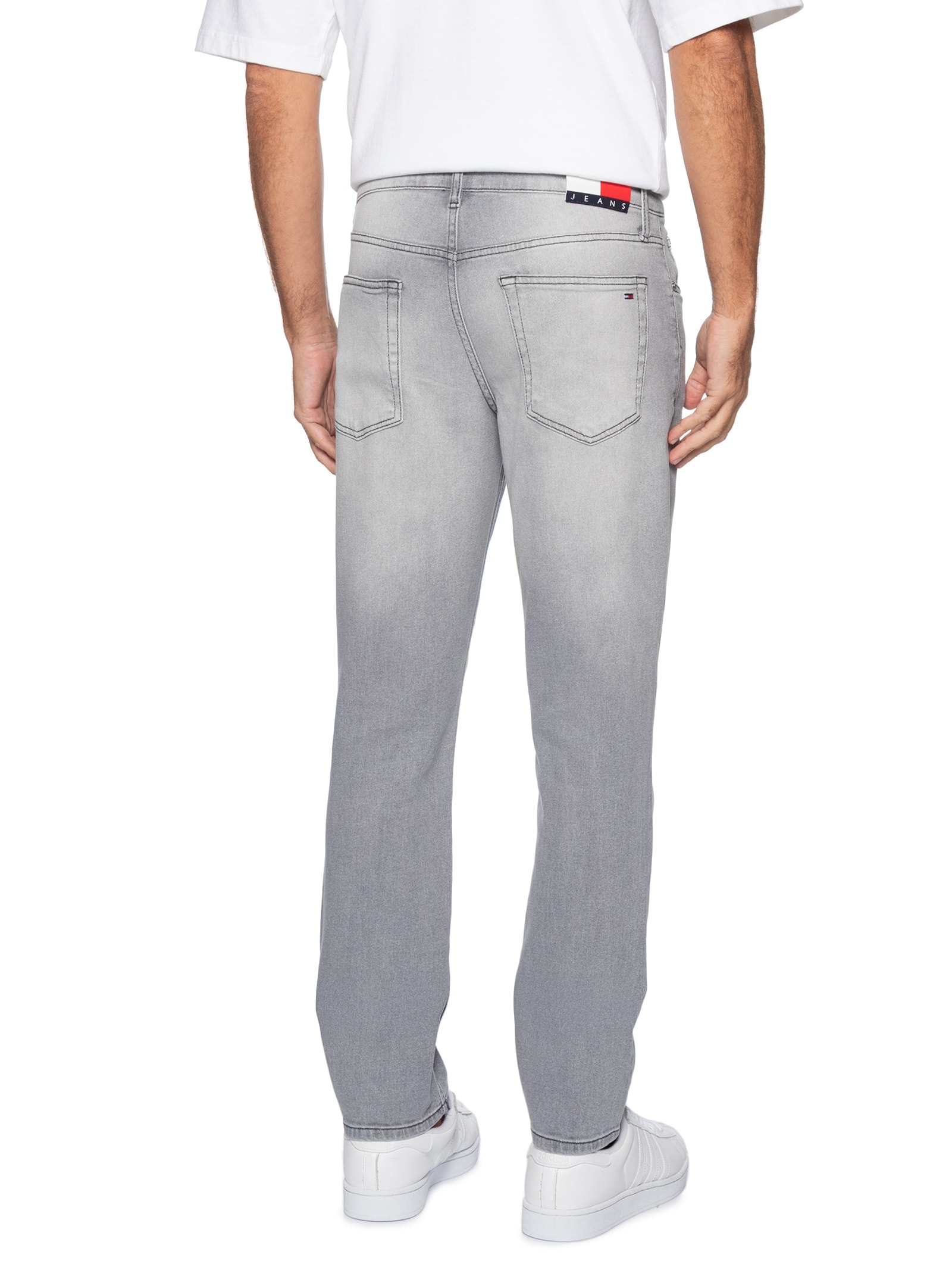 Calça Jeans Masculina Scanton DI1263 Slim Fit Com Elastano – Cinza Tommy Jeans