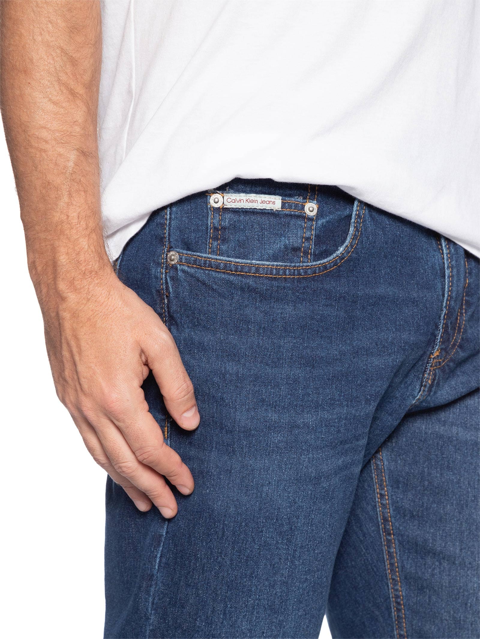 Calça Jeans Masculina Skinny 5 Pockets Azul Calvin Klein Jeans