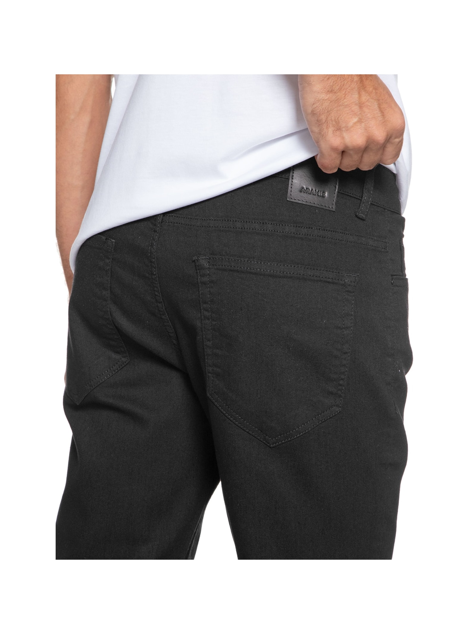 Calça Jeans Masculina Slim Black Black Am Preto Aramis