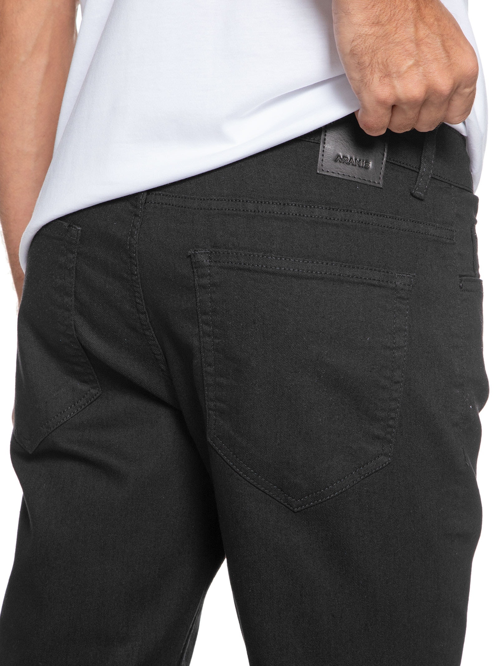 Calça Jeans Masculina Slim Black Black Am Preto Aramis