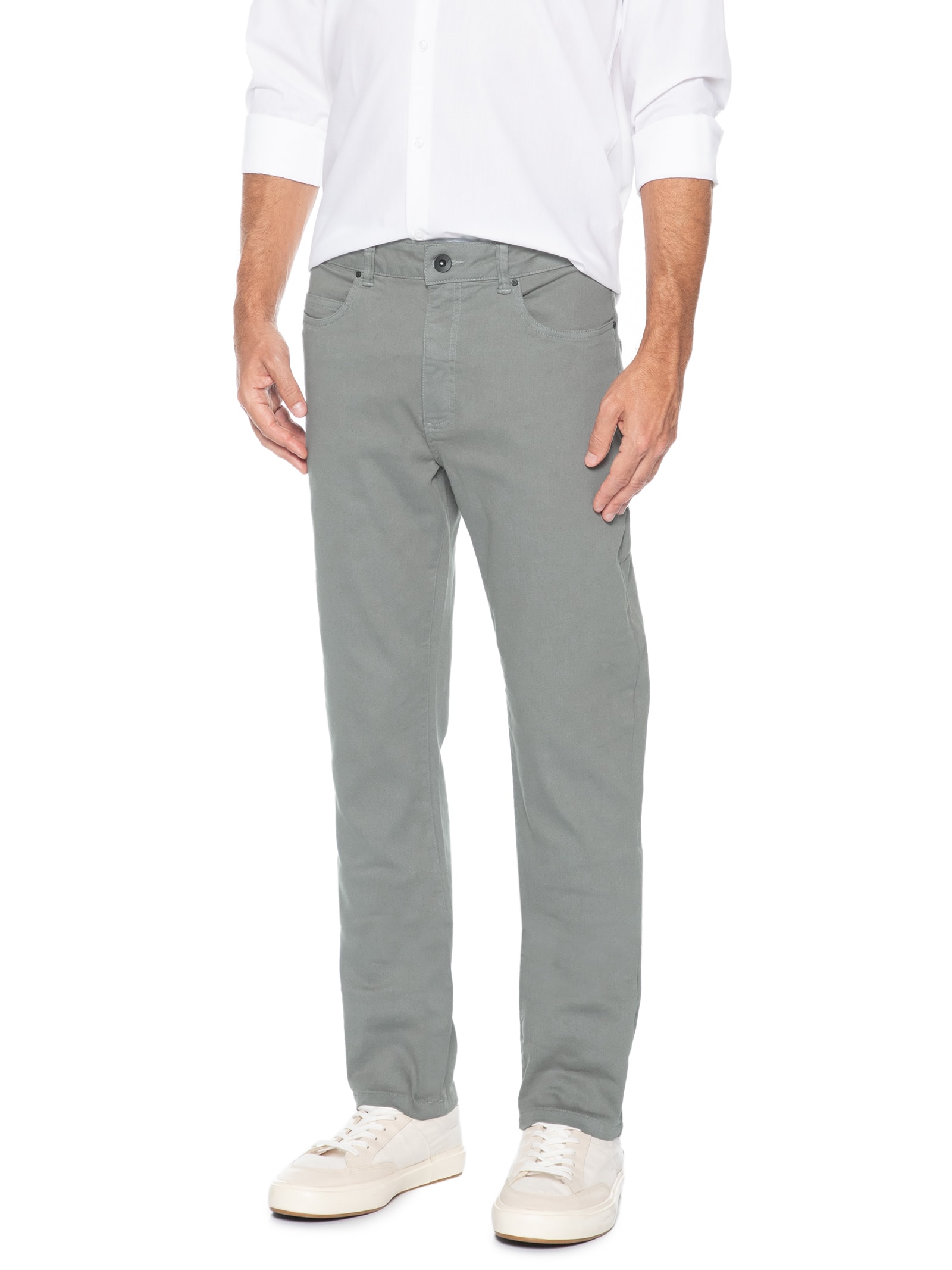 Calça Jeans Masculina Slim Color Cinza Reserva