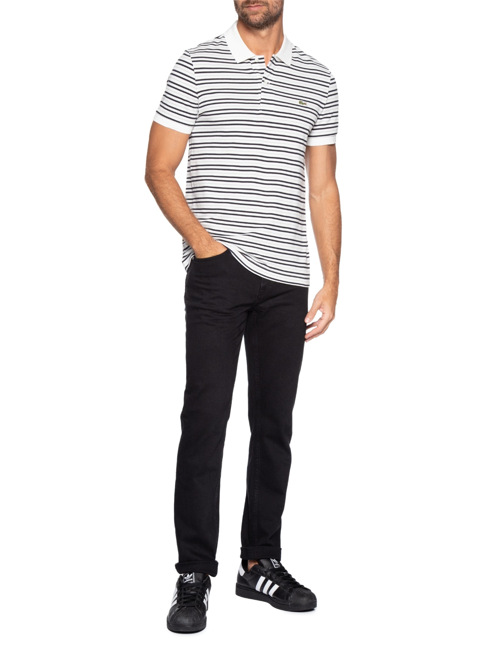 Calça Jeans Masculina Slim Fit Azul Lacoste
