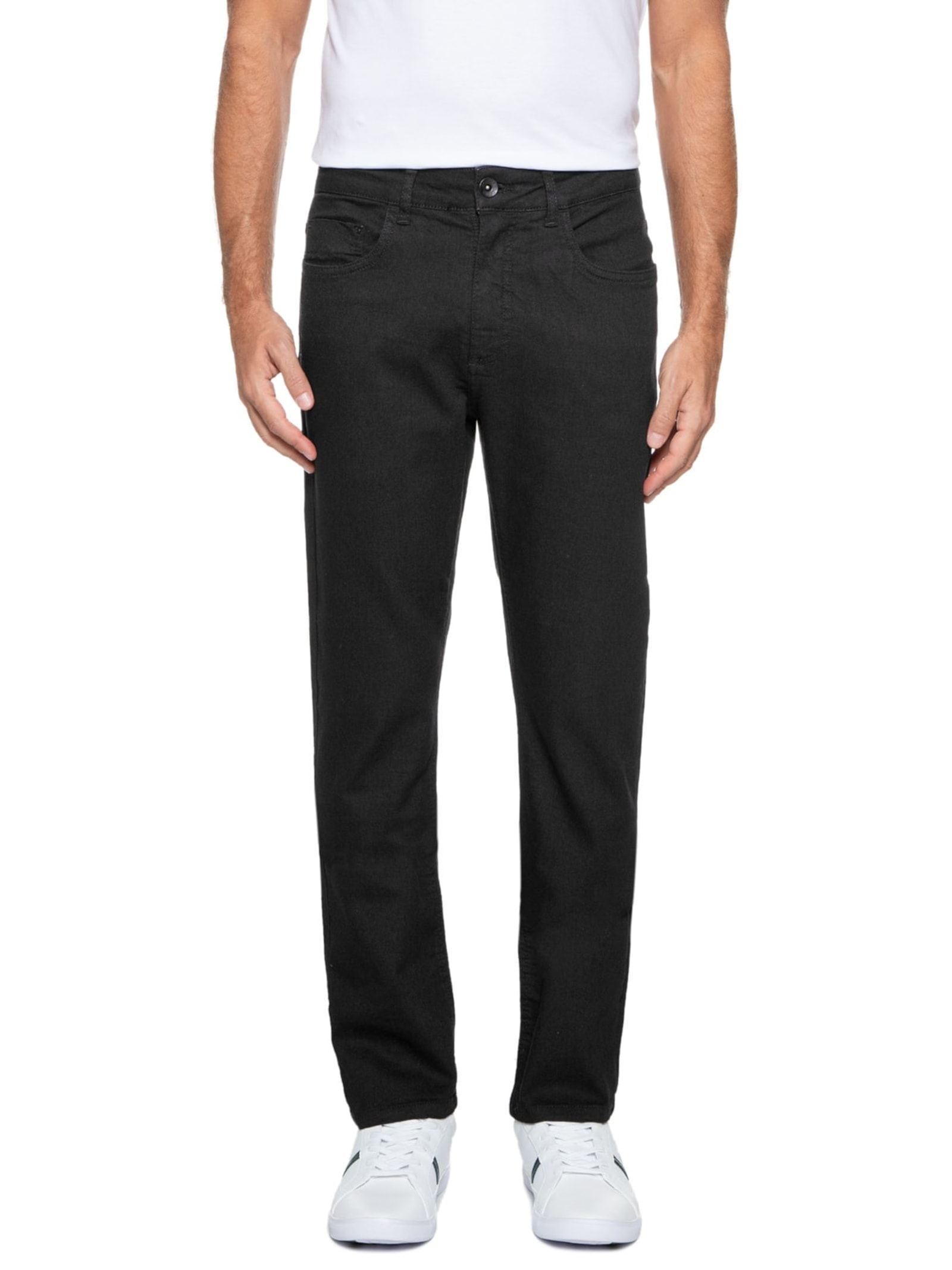 Calça Jeans Masculina Slim Fit Black Black Preto Aramis