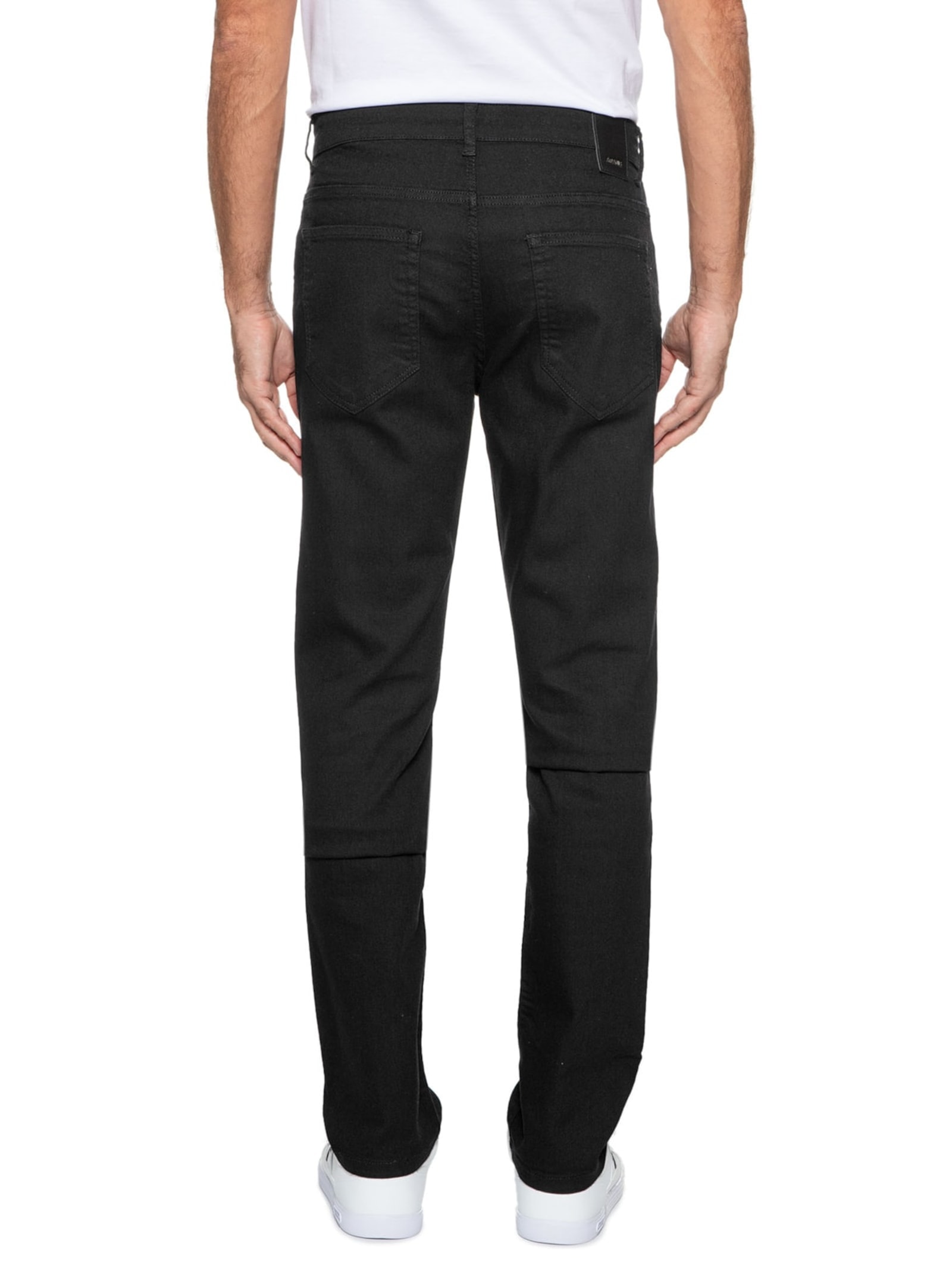 Calça Jeans Masculina Slim Fit Black Black Preto Aramis