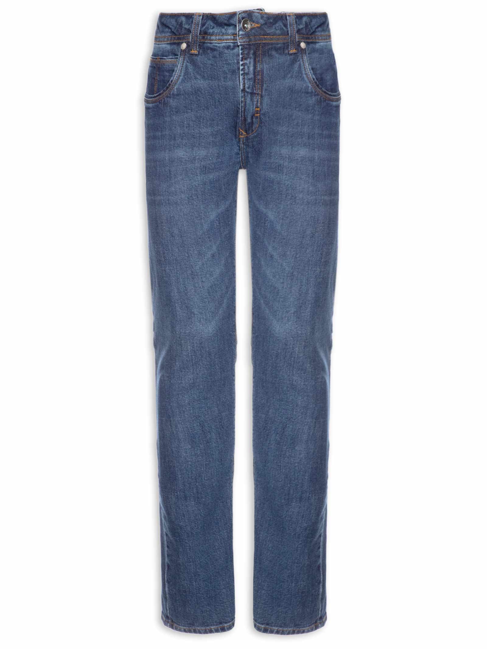 Calça Jeans Masculina Slim Fit Denim Classic Azul Pineapple