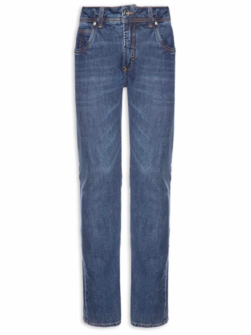 Calça Jeans Masculina Slim Fit Denim Classic - Azul