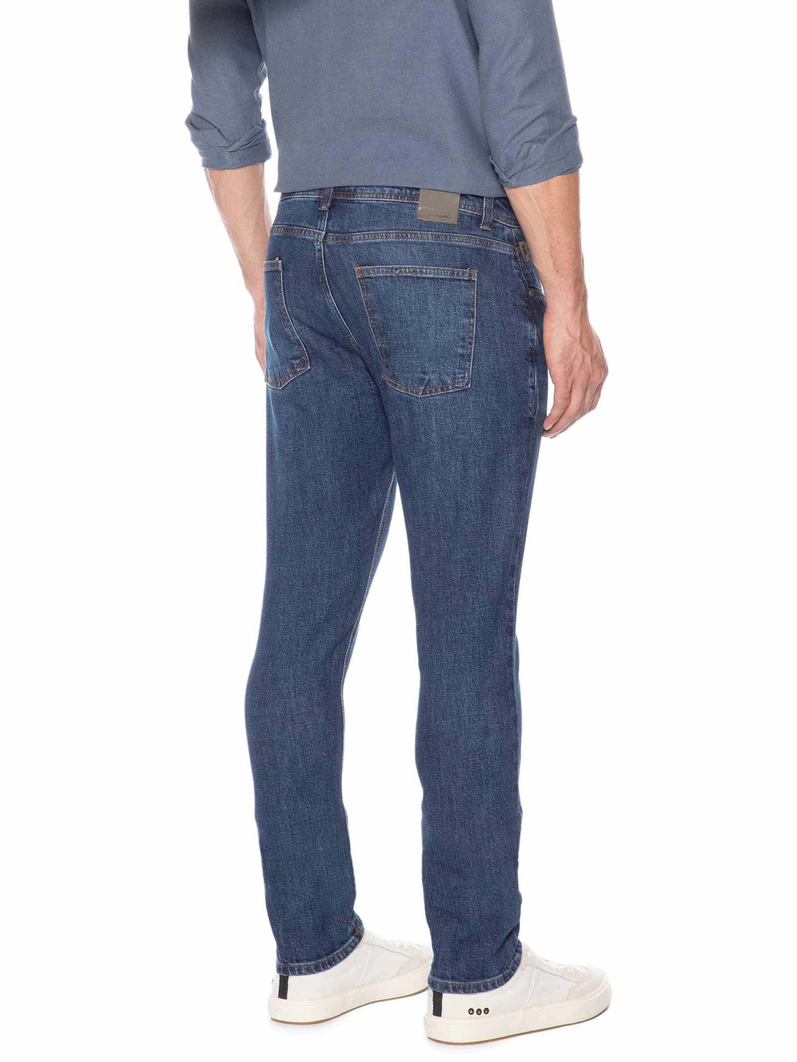 Calça Jeans Masculina Slim Fit Denim Classic Azul Pineapple