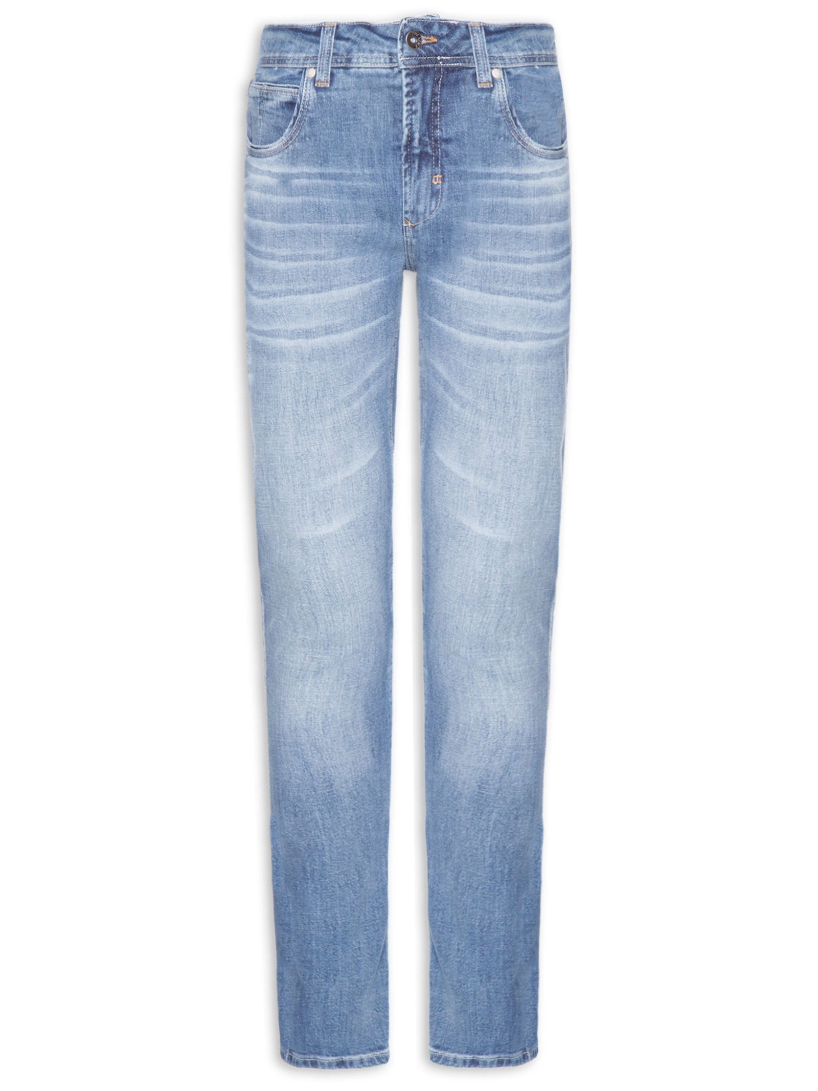 Calça Jeans Masculina Slim Fit Mid Wash Azul Pineapple