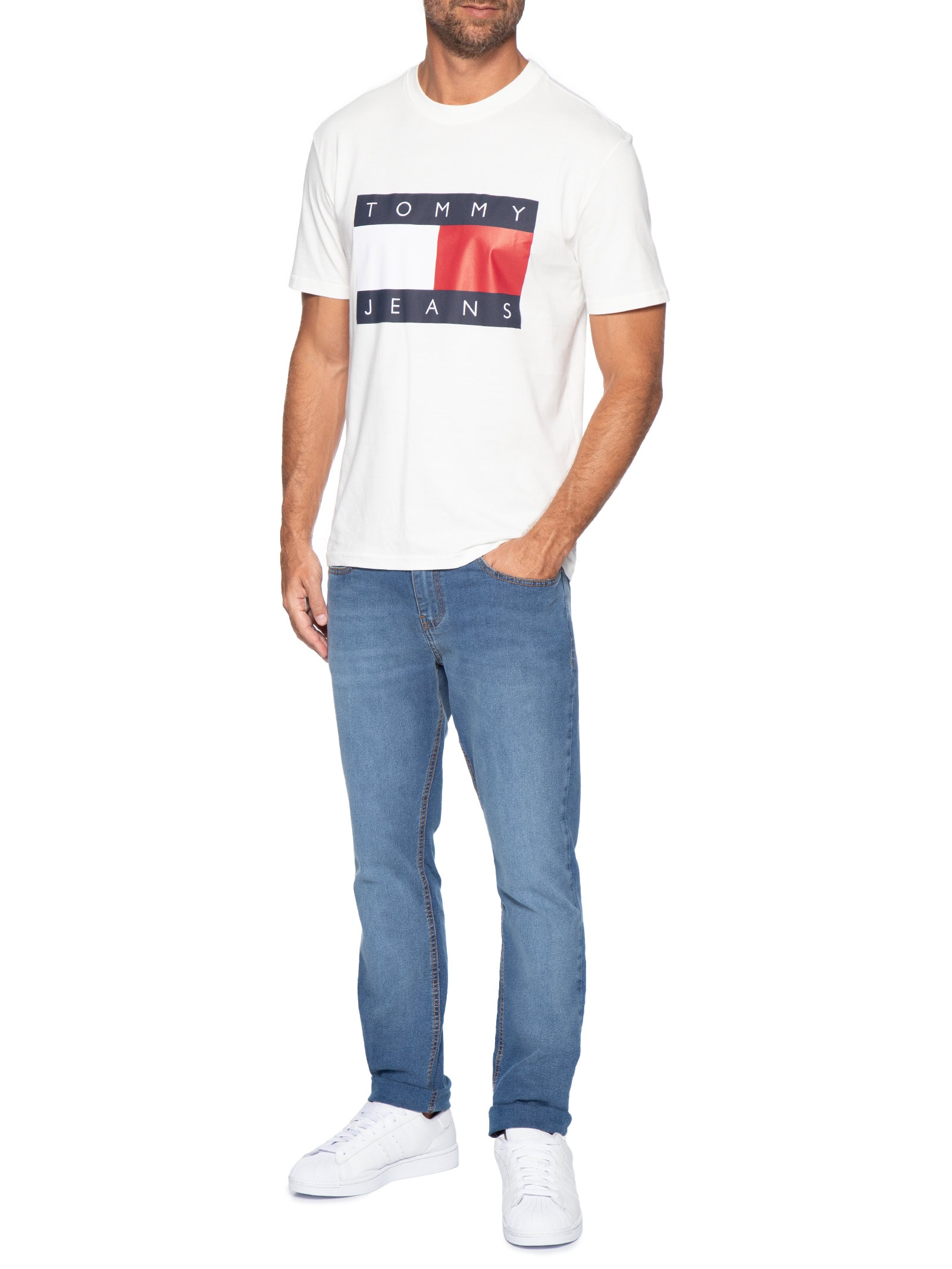 Calça Jeans Masculina Slim Fit Scanton Azul Tommy Jeans