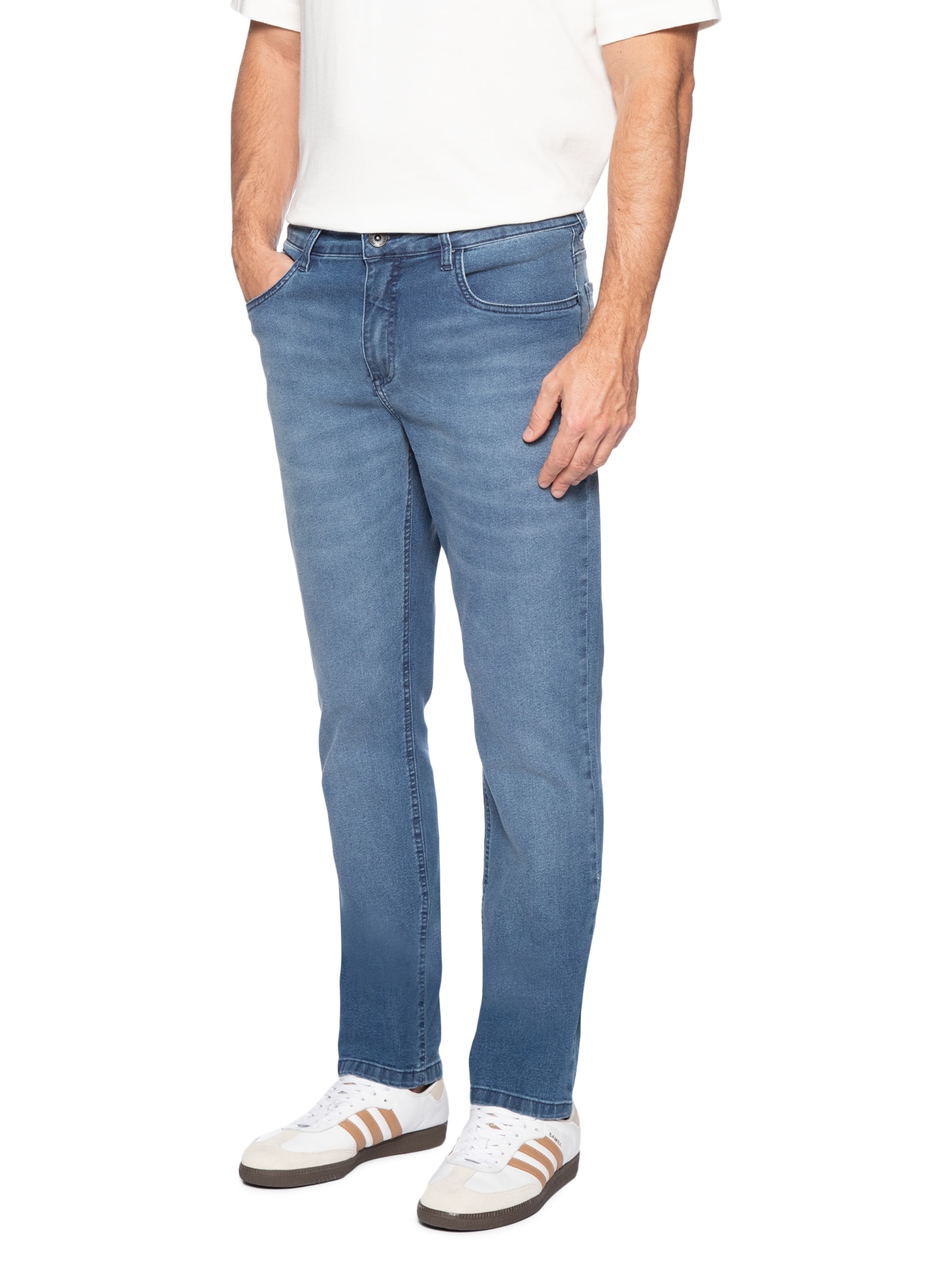 Calça Jeans Masculina Slim Fit Super Stone Azul Aramis