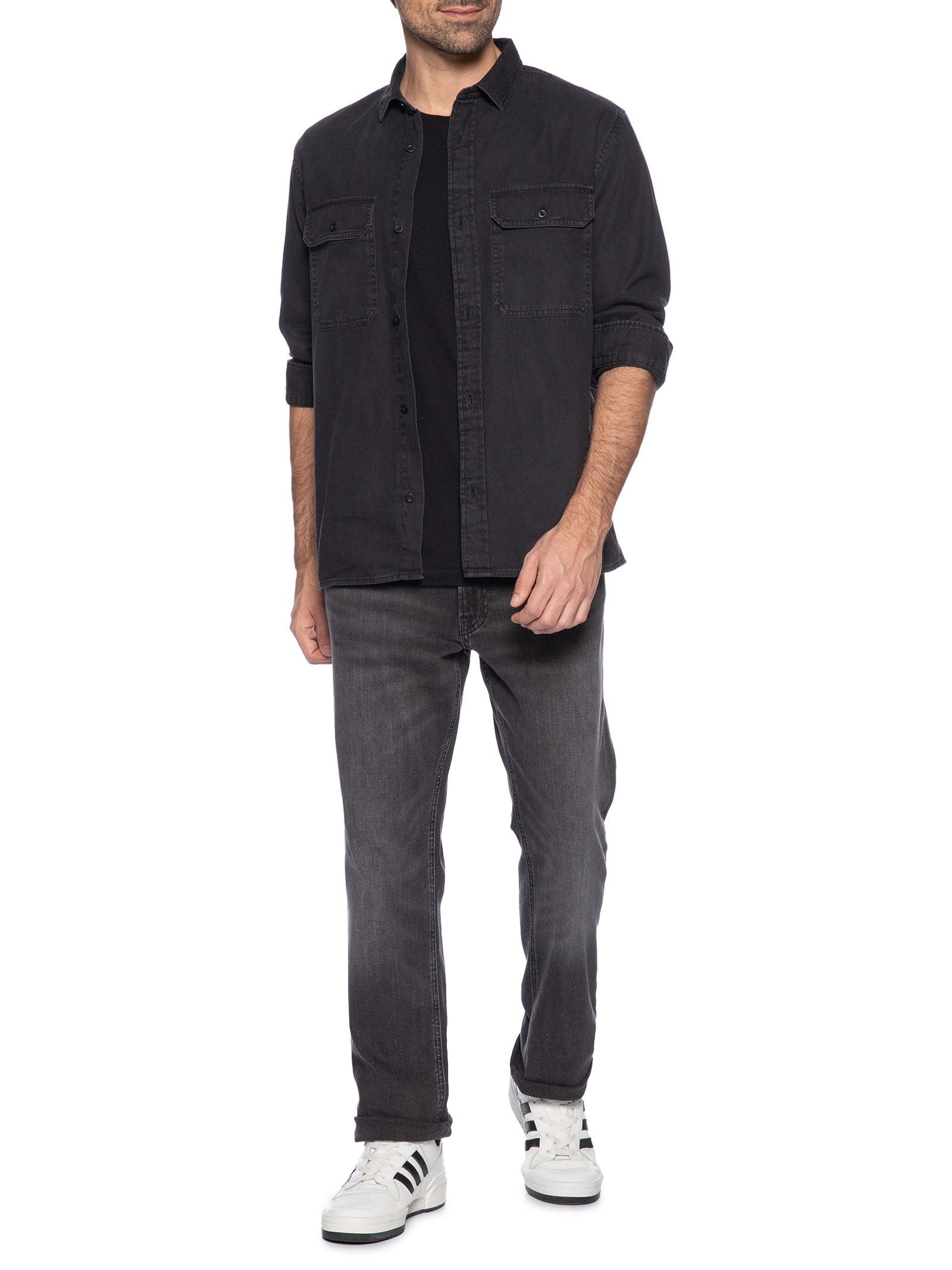 Calça Jeans Masculina Slim Fit Super Stretch Cinza Jack & Jones