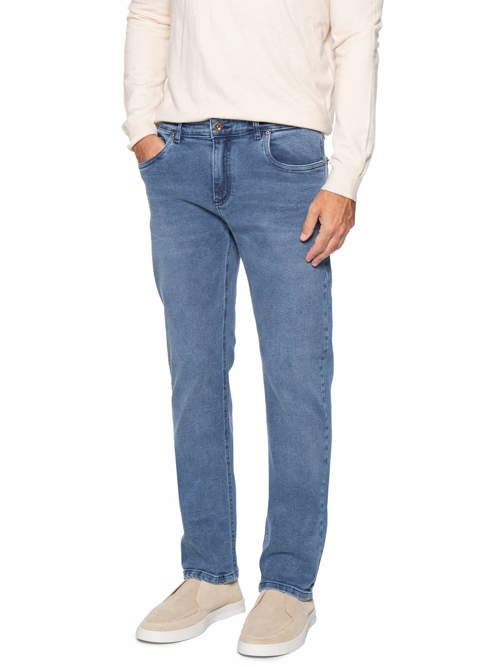 Calça Jeans Masculina Slim Light Azul Sergio K