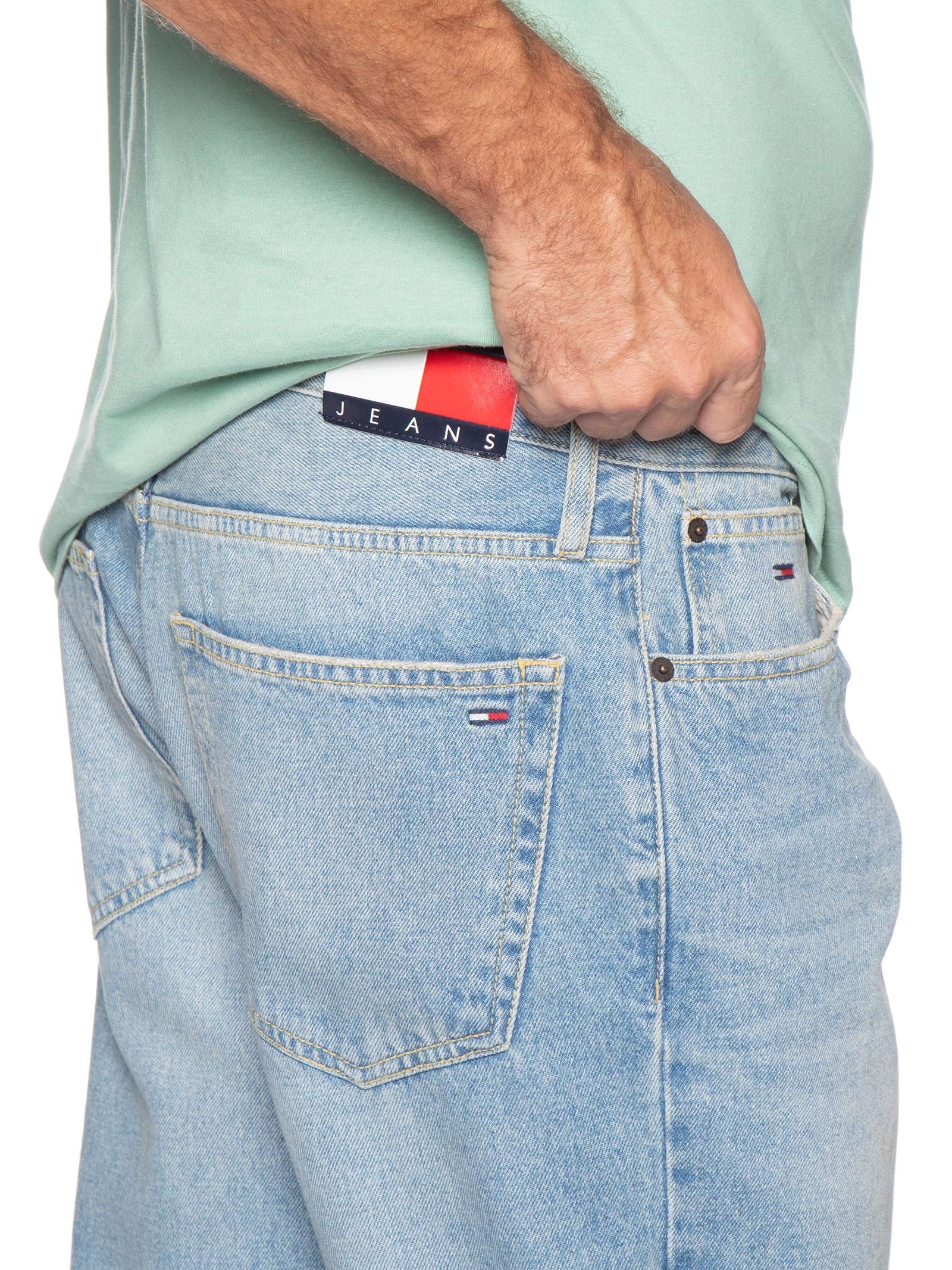 Calça Jeans Masculina Slim Straight Fit Ryan CBF DI2014 Azul Tommy Jeans