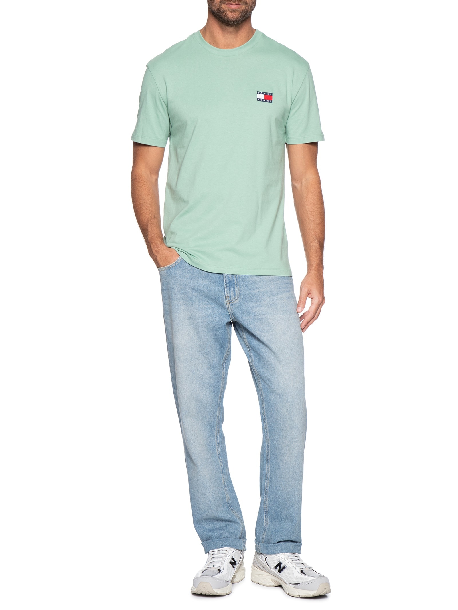 Calça Jeans Masculina Slim Straight Fit Ryan CBF DI2014 Azul Tommy Jeans