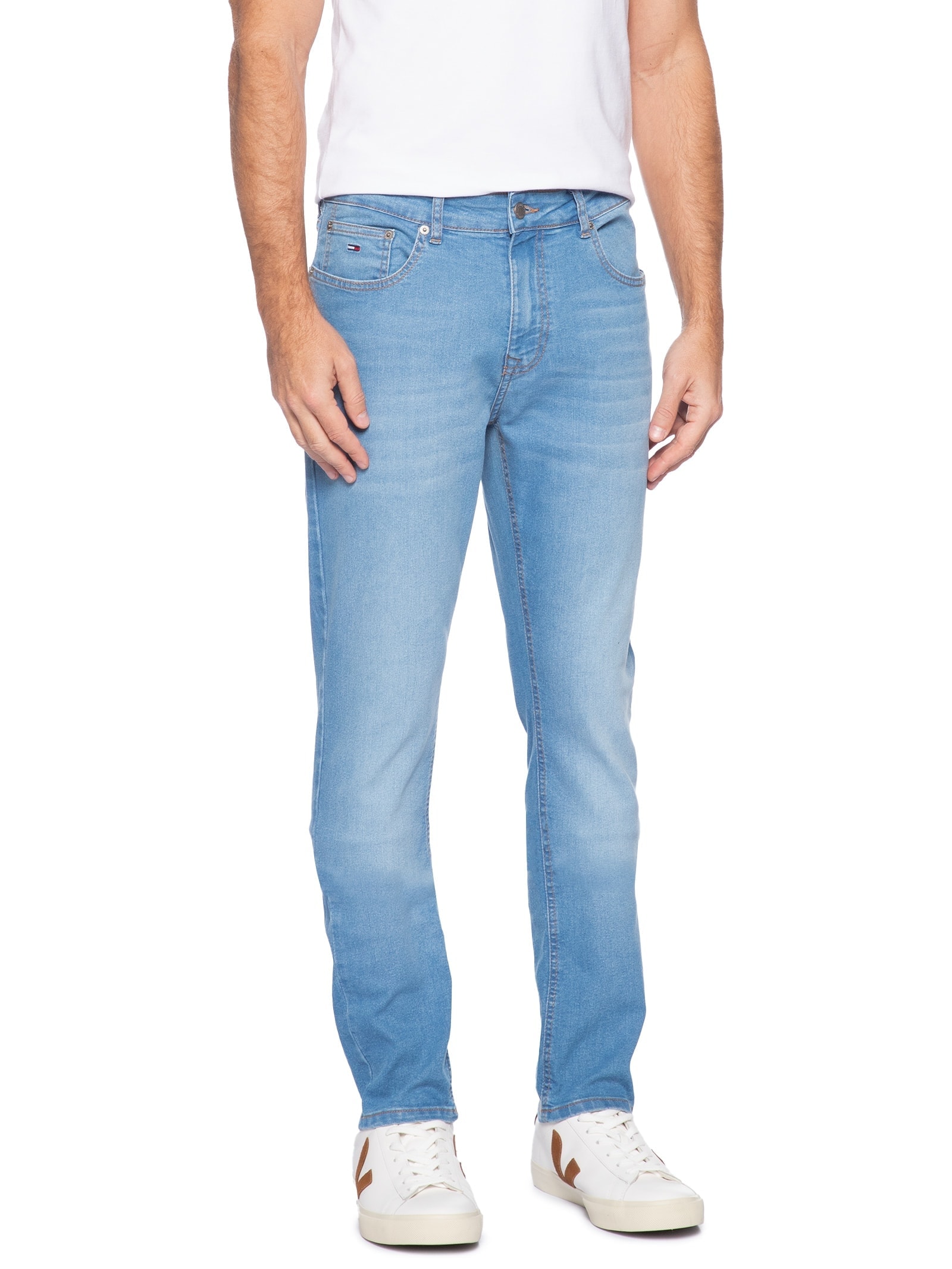 Calça Jeans Masculina Slim Tapered Fit Austin Denin Medium – Azul Tommy Jeans