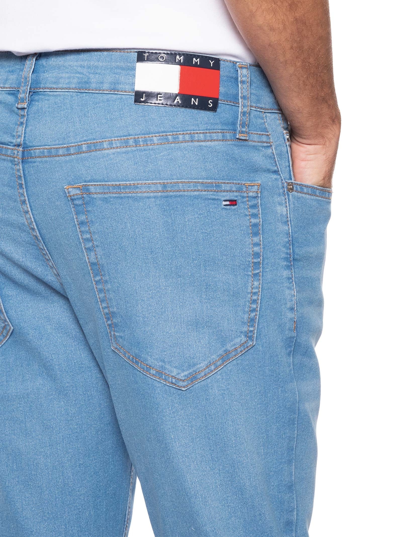 Calça Jeans Masculina Slim Tapered Fit Austin Denin Medium – Azul Tommy Jeans