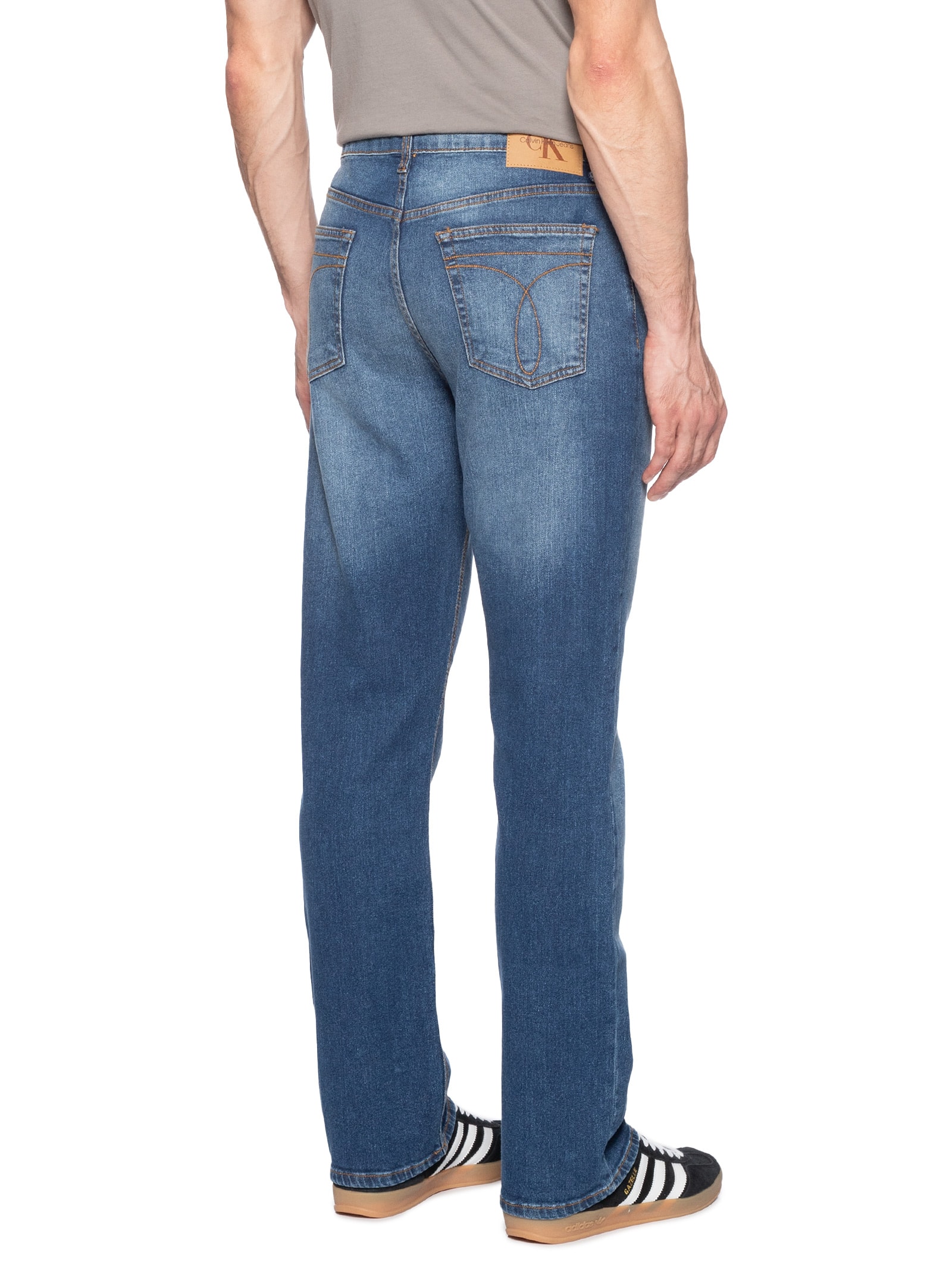 Calça Jeans Masculina Straight 5 Pockets Azul Calvin Klein Jeans