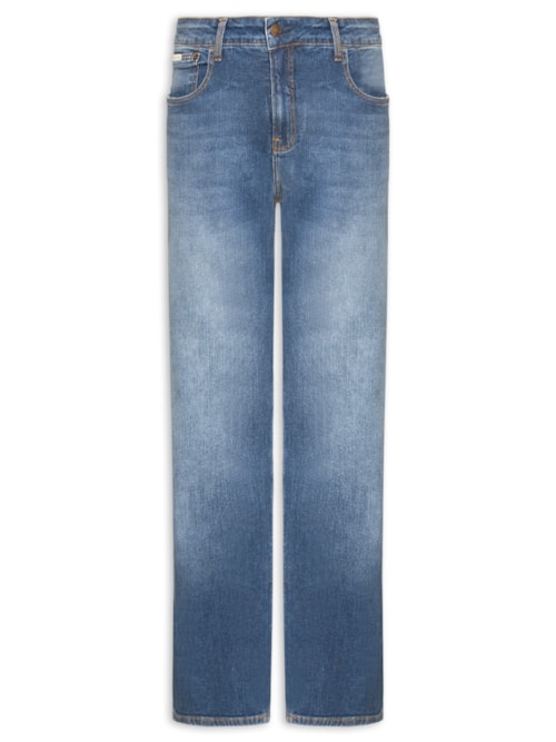 Calça Jeans Masculina Straight 5 Pockets – Azul