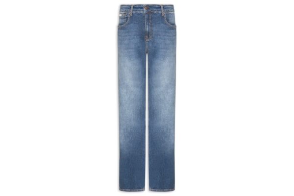 Calça Jeans Masculina Straight 5 Pockets - Azul