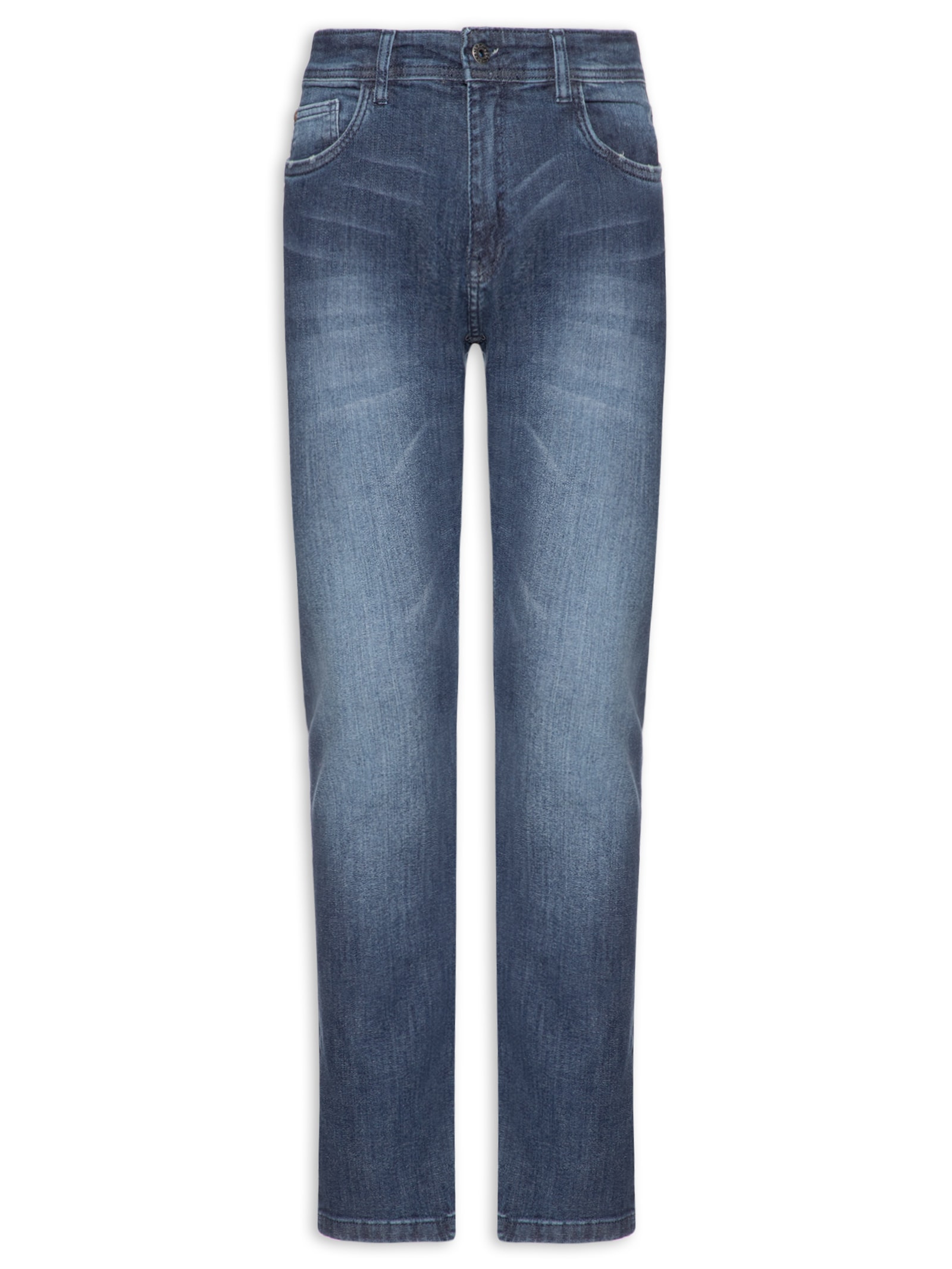 Calça Jeans Masculina Washed Dirty Slim Azul Sergio K