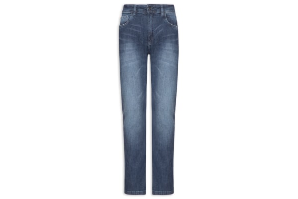 Calça Jeans Masculina Washed Dirty Slim - Azul