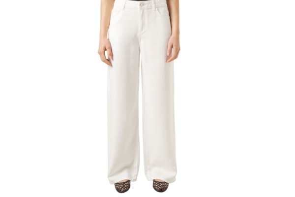 Calça Jeans Pantalona Ultra Soft - Branco