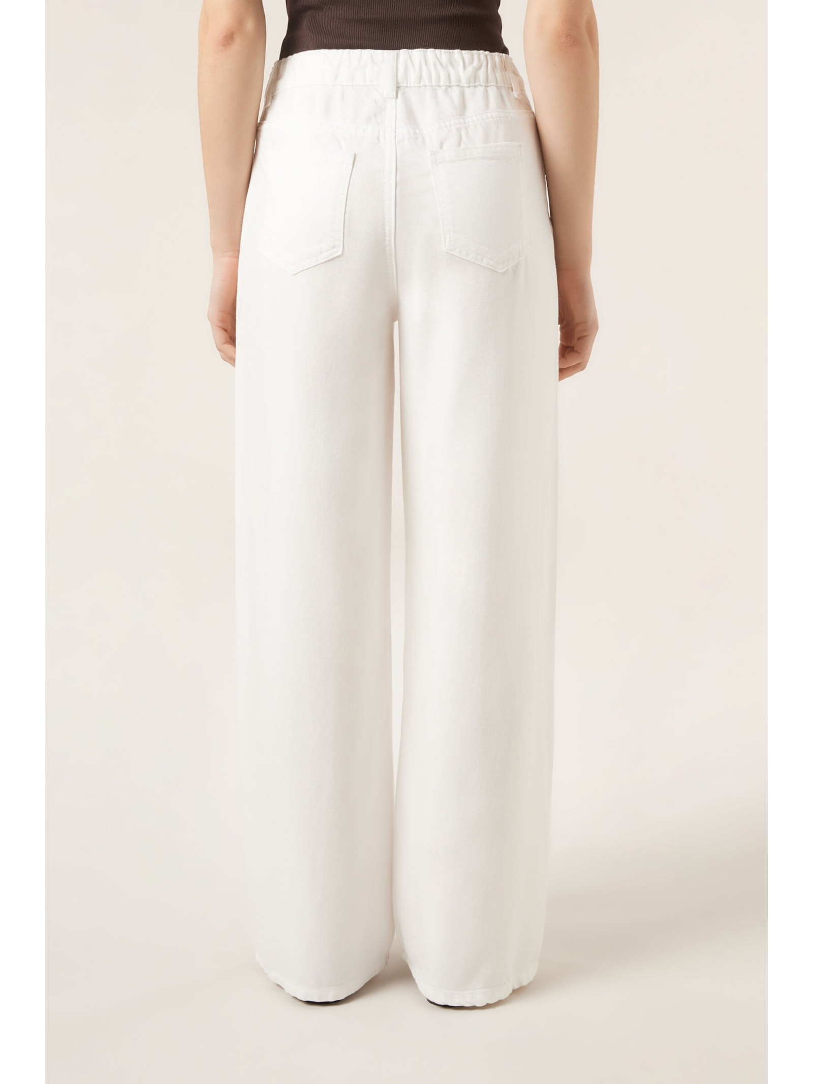 Calça Jeans Pantalona Ultra Soft Branco Calzedonia