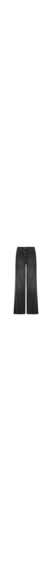 Calça Jeans Reta Cintura Baixa Feminina – Preto