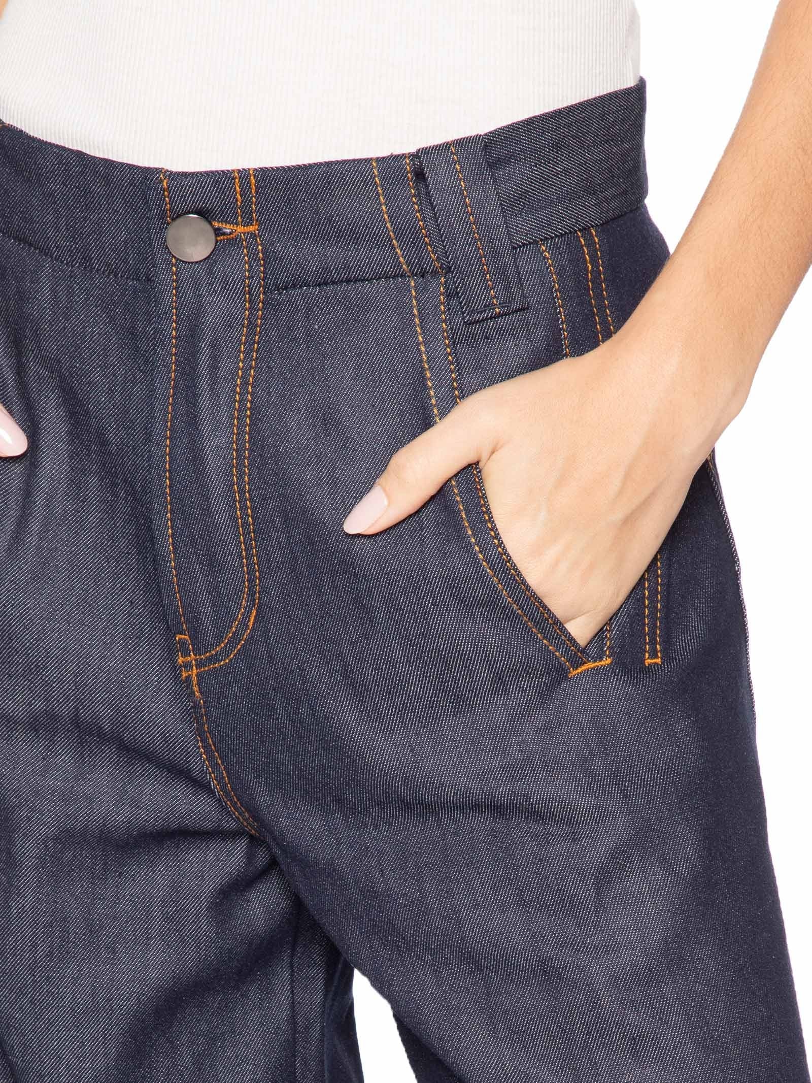 Calça Jeans Reta Raw Cintura Alta Feminina – Azul Animale