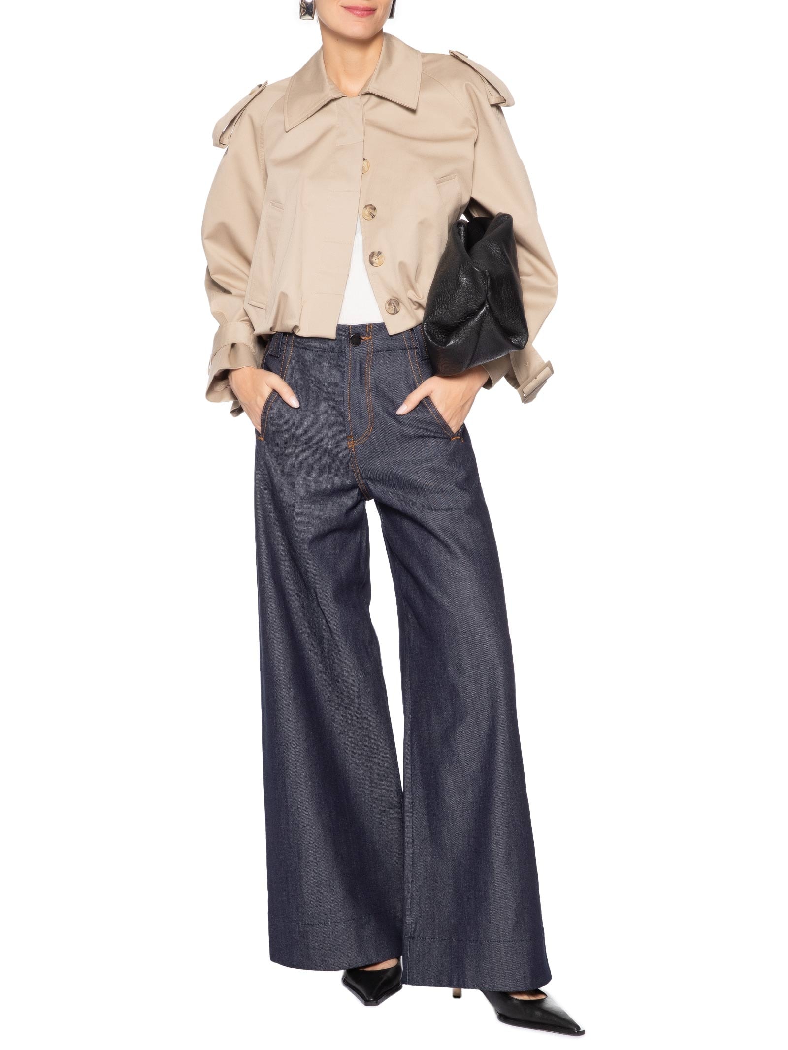 Calça Jeans Reta Raw Cintura Alta Feminina – Azul Animale