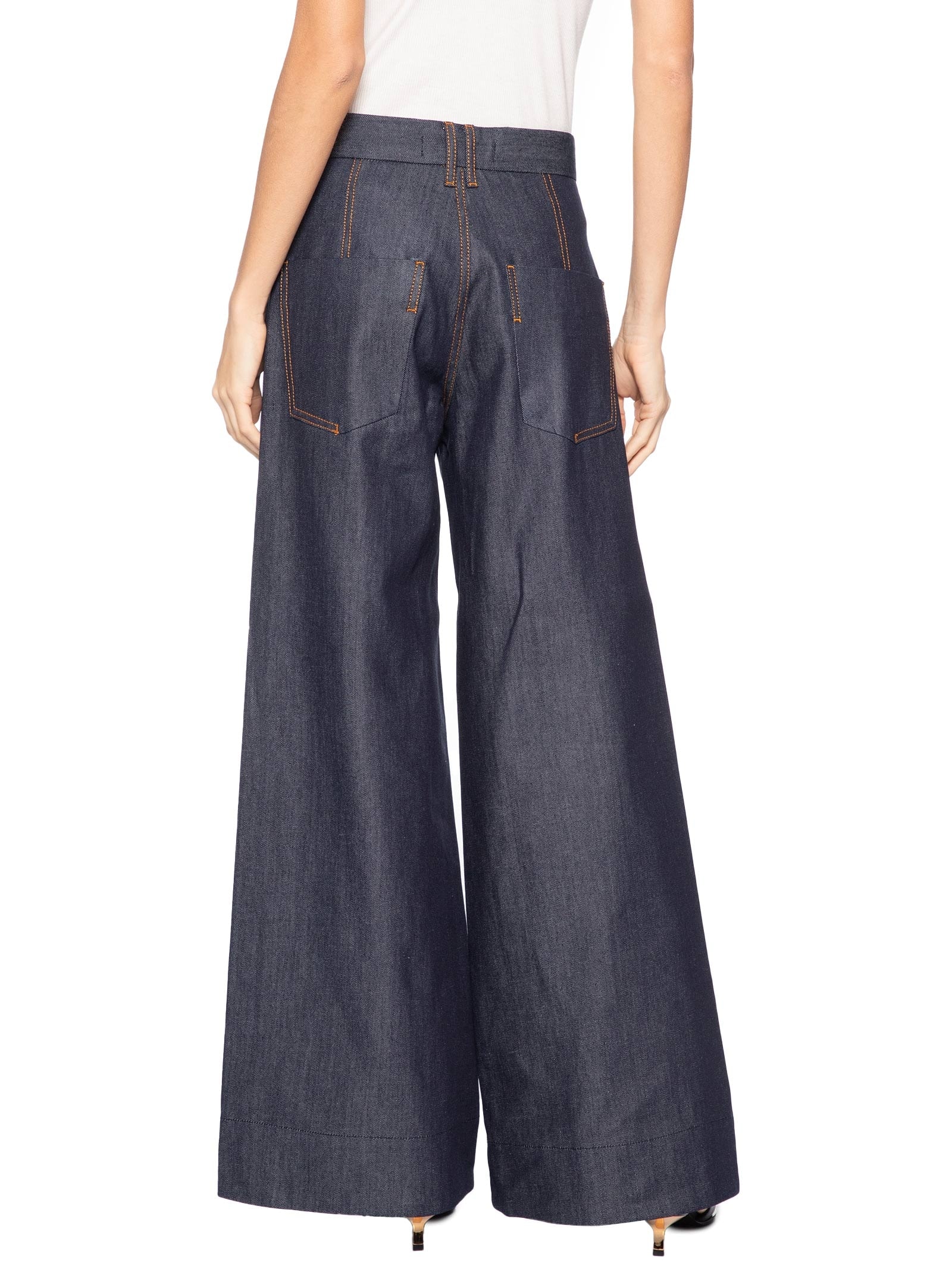Calça Jeans Reta Raw Cintura Alta Feminina – Azul Animale