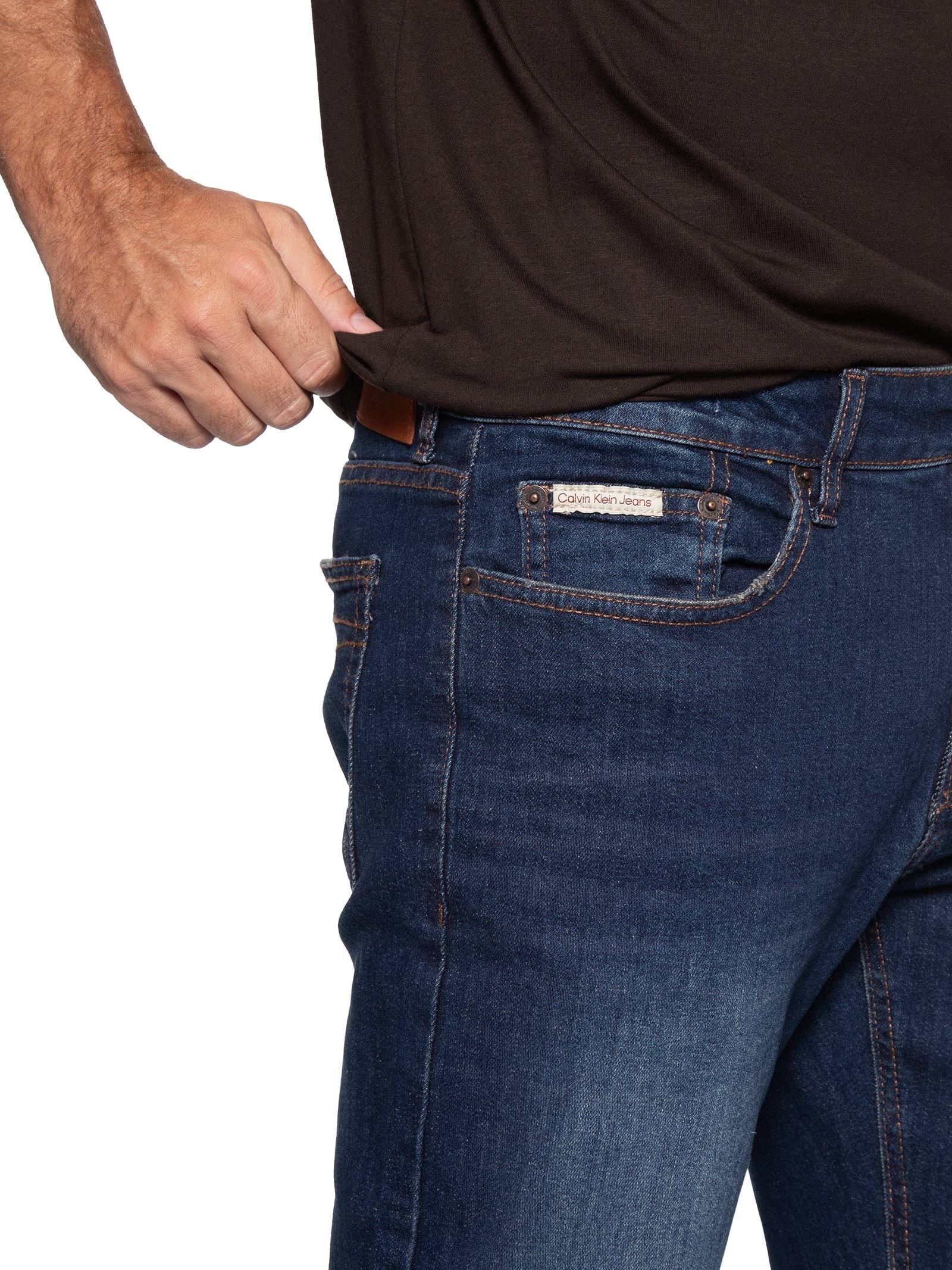 Calça Jeans Skinny 5 Pockets Masculina Azul Calvin Klein Jeans