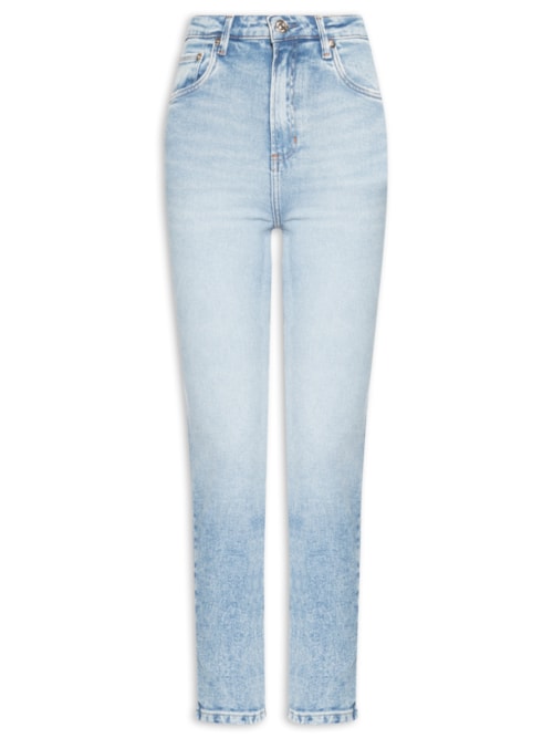 Calça Jeans Skinny Basic High Claro – Azul
