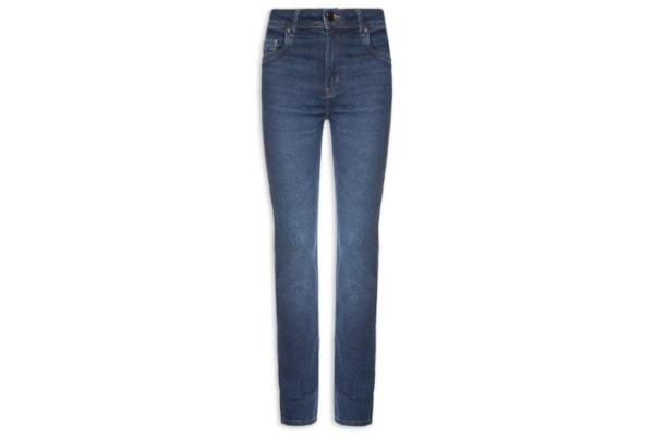 Calça Jeans Skinny Basic High Feminina – Azul