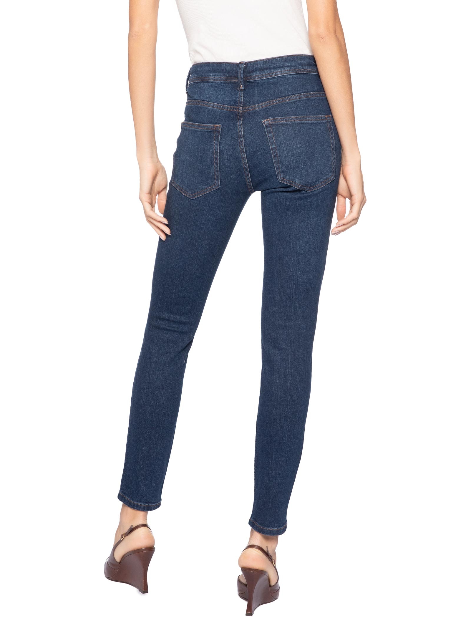 Calça Jeans Skinny Basic High Feminina – Azul Animale
