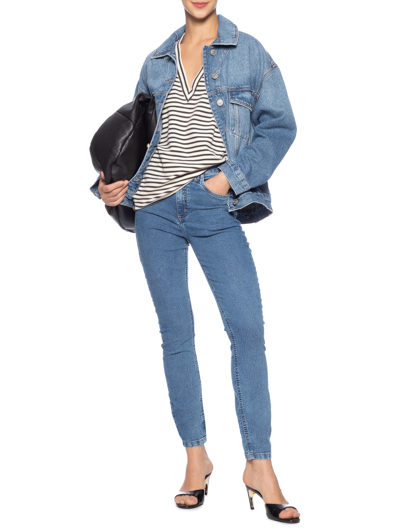 Calça Jeans Skinny Basic Midi Blue Azul Animale Jeans