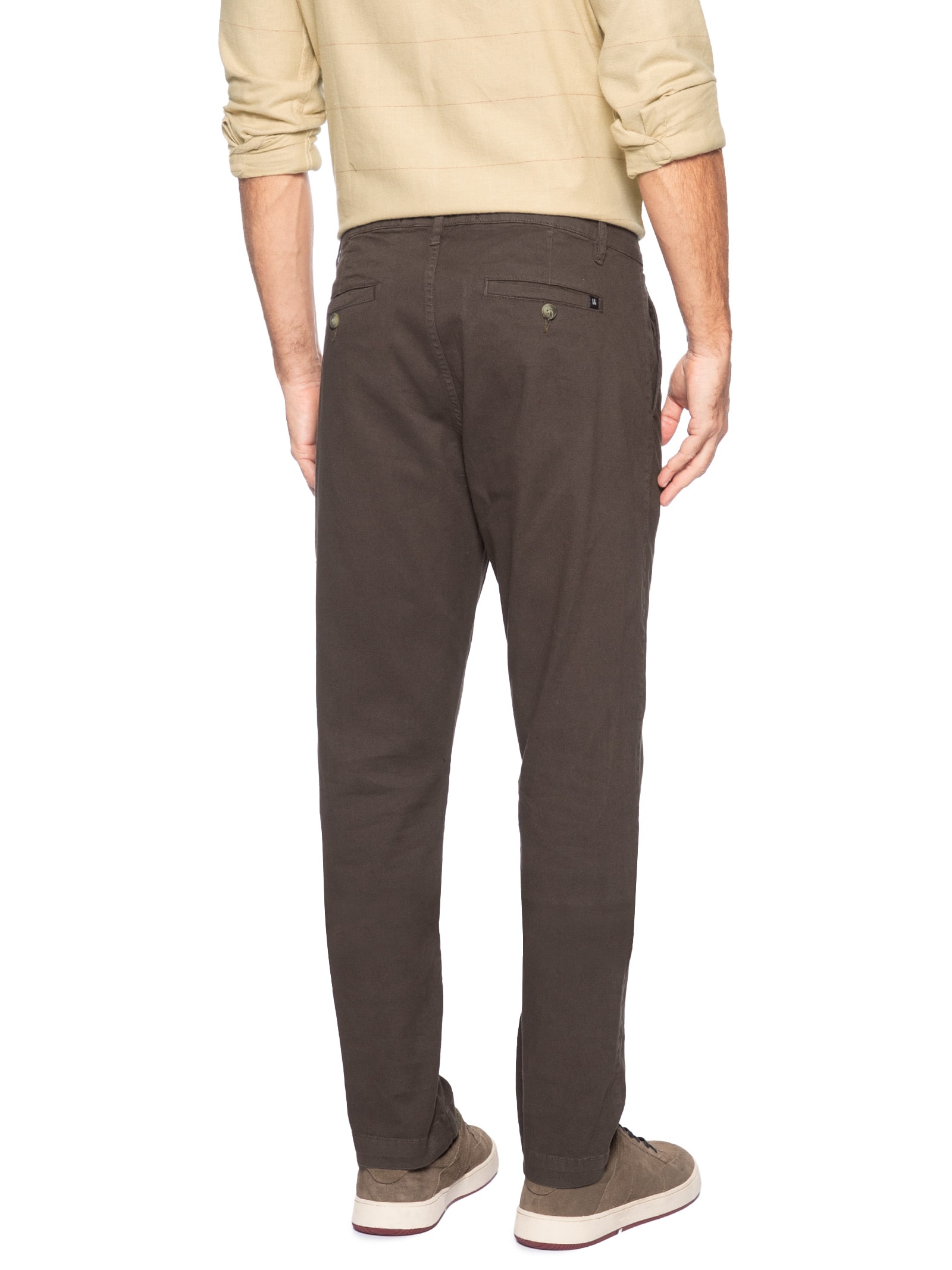 Calça Jeans Slim Masculina Chino II – Marrom Foxton
