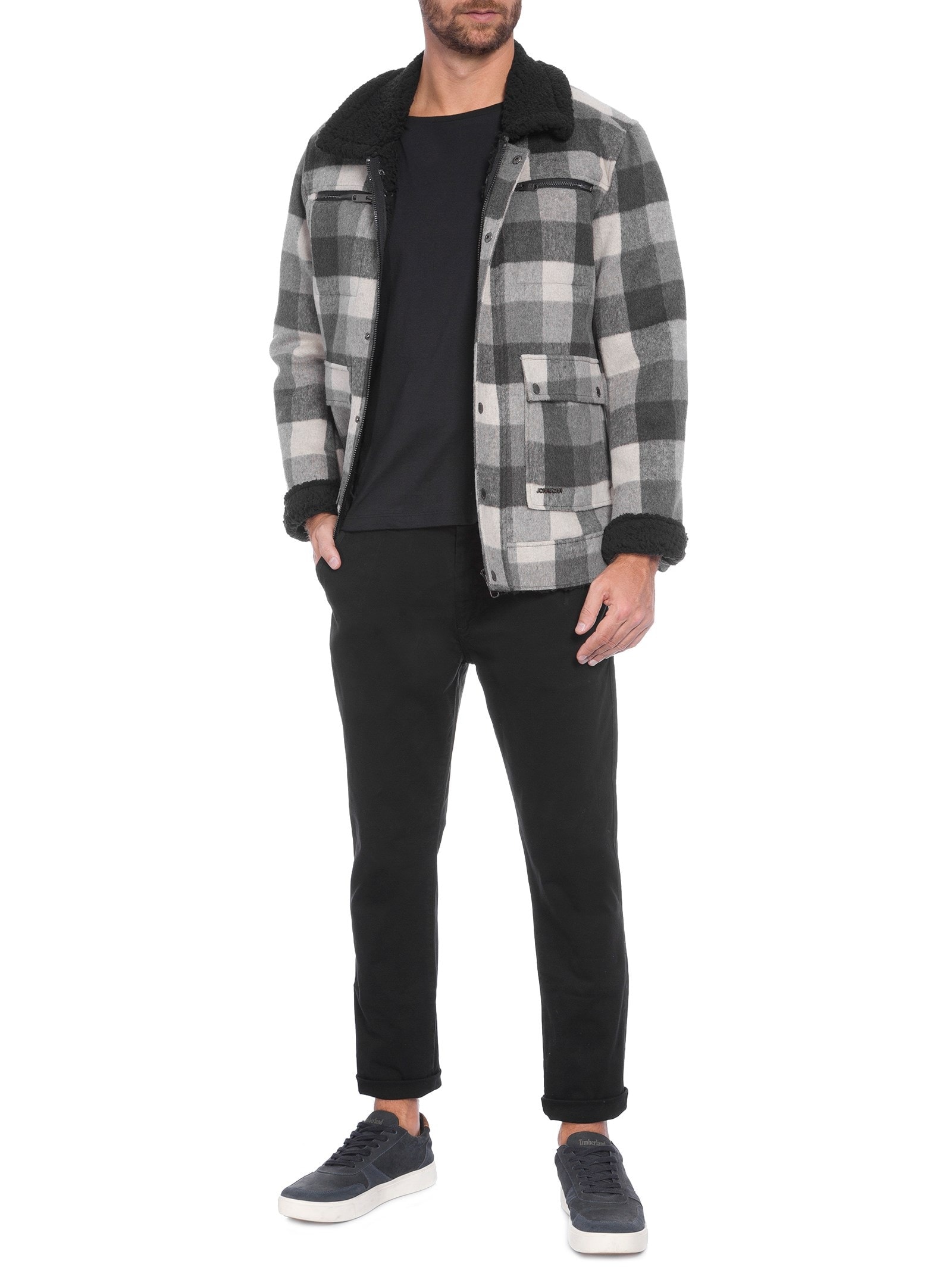 Calça Jeans Slim Masculina Contemporânea Casual Iron  Preto Reserva