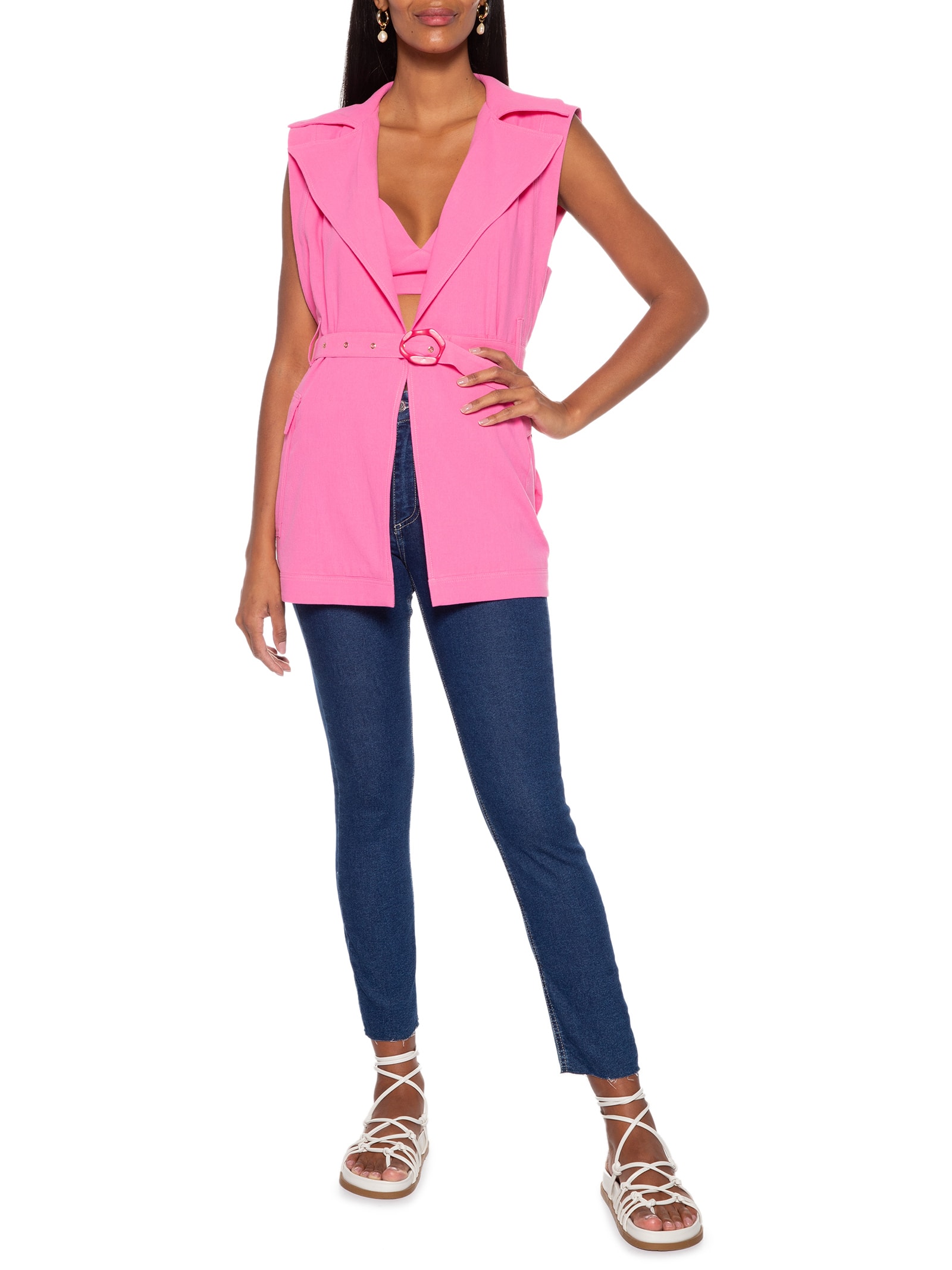 Calça Jeans Stellar Skinny High Waist BL Azul Canal