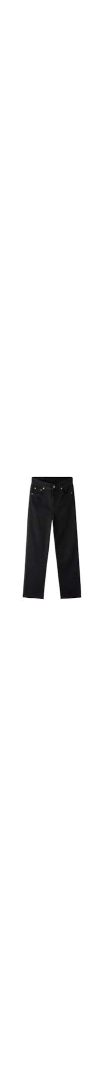 Calça Jeans Straight Cropped - Preto
