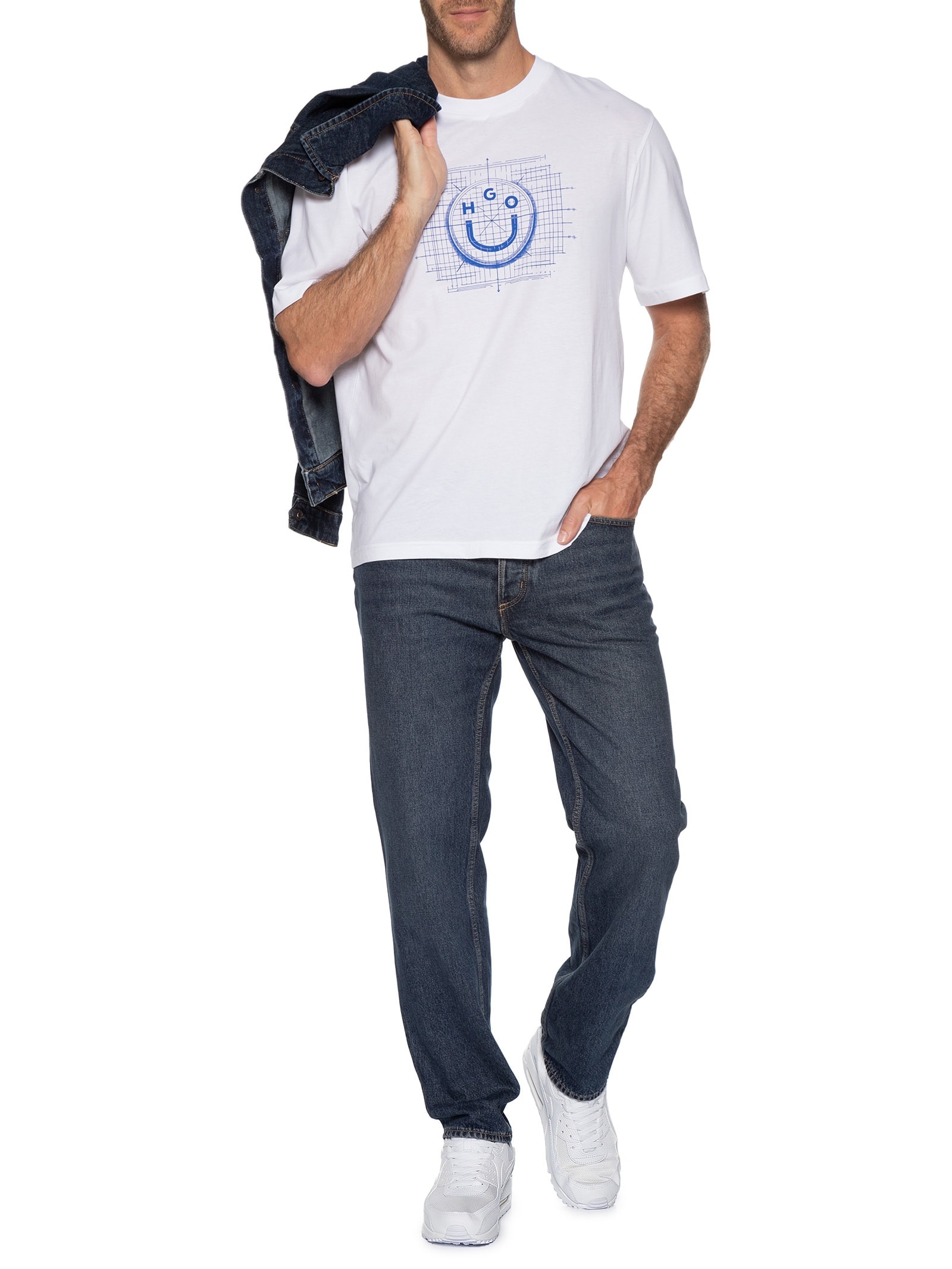 Calça Jeans Straight-Fit Jonah Azul Hugo