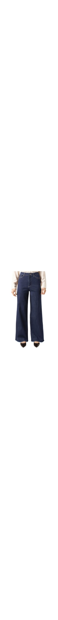 Calça Jeans Wide Leg Stretch - Azul