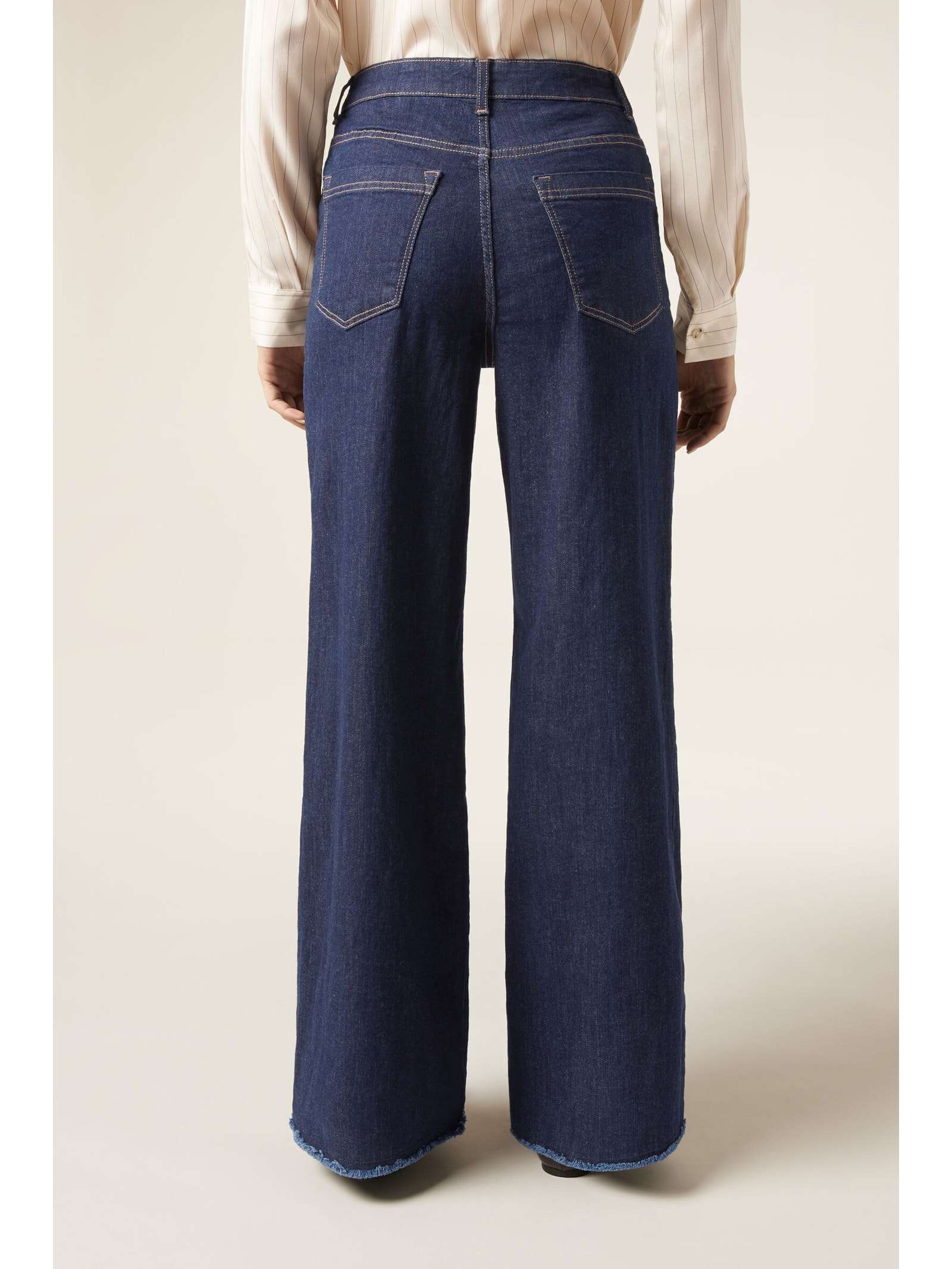Calça Jeans Wide Leg Stretch Azul Calzedonia