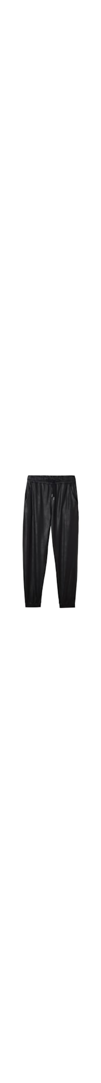 Calça Jogger Efeito Couro - Preto